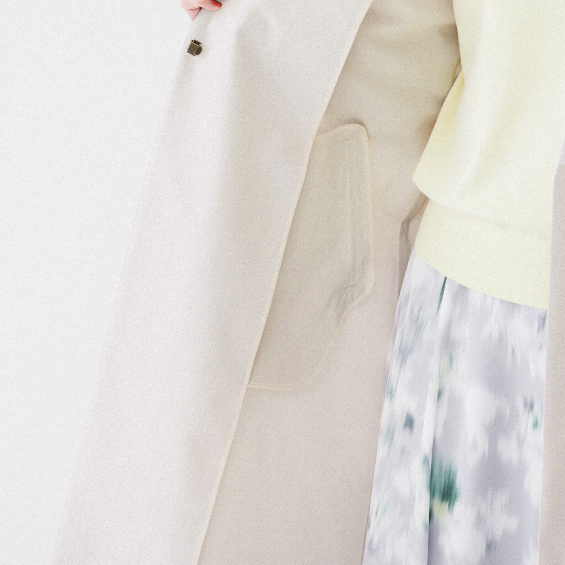 UNTITLED「【撥水】コットンライク ストレッチコート」|ノーカラーコート|