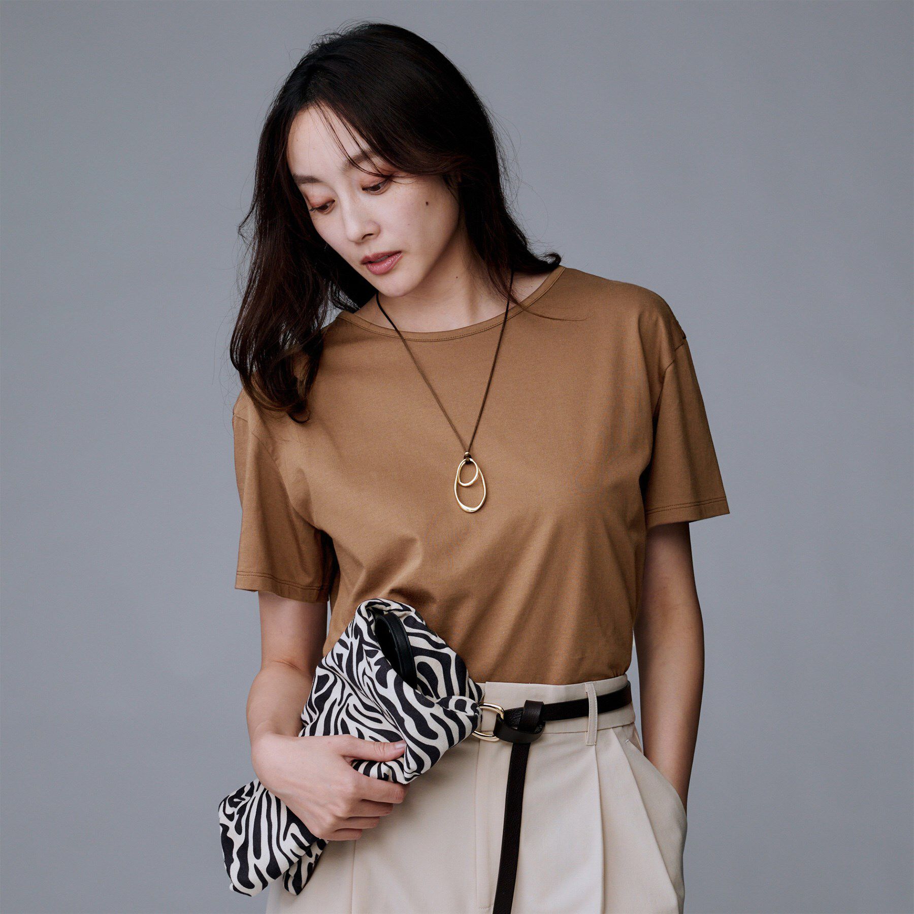 UNTITLED「【接触冷感／コットン100／洗える／Tシャツ】半袖天竺プルオーバー」|Tシャツ・カットソー|