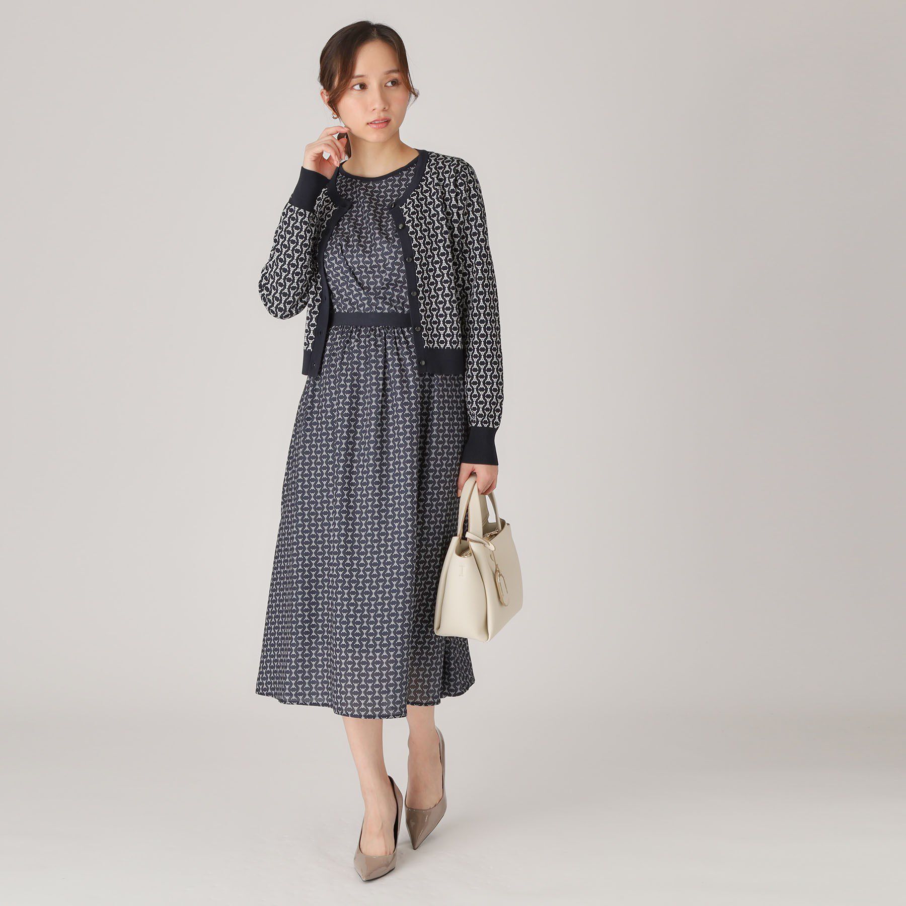 COUP DE CHANCE「【洗える／ショート丈】ジャカードカーディガン」|カーディガン|