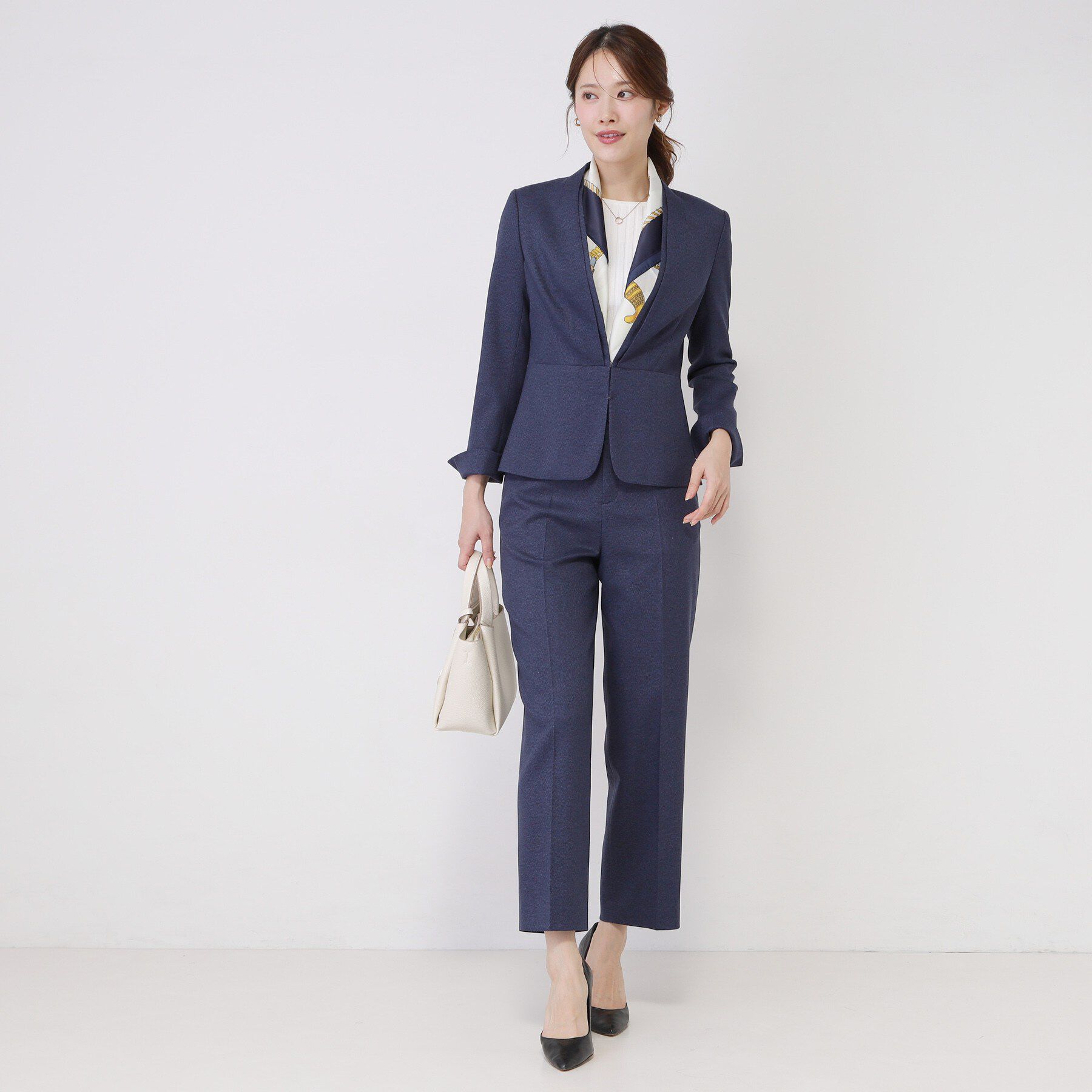 COUP DE CHANCE「【手洗い可／日本製／スーツ可】美シルエット カラーレスジャケット」|ノーカラージャケット|