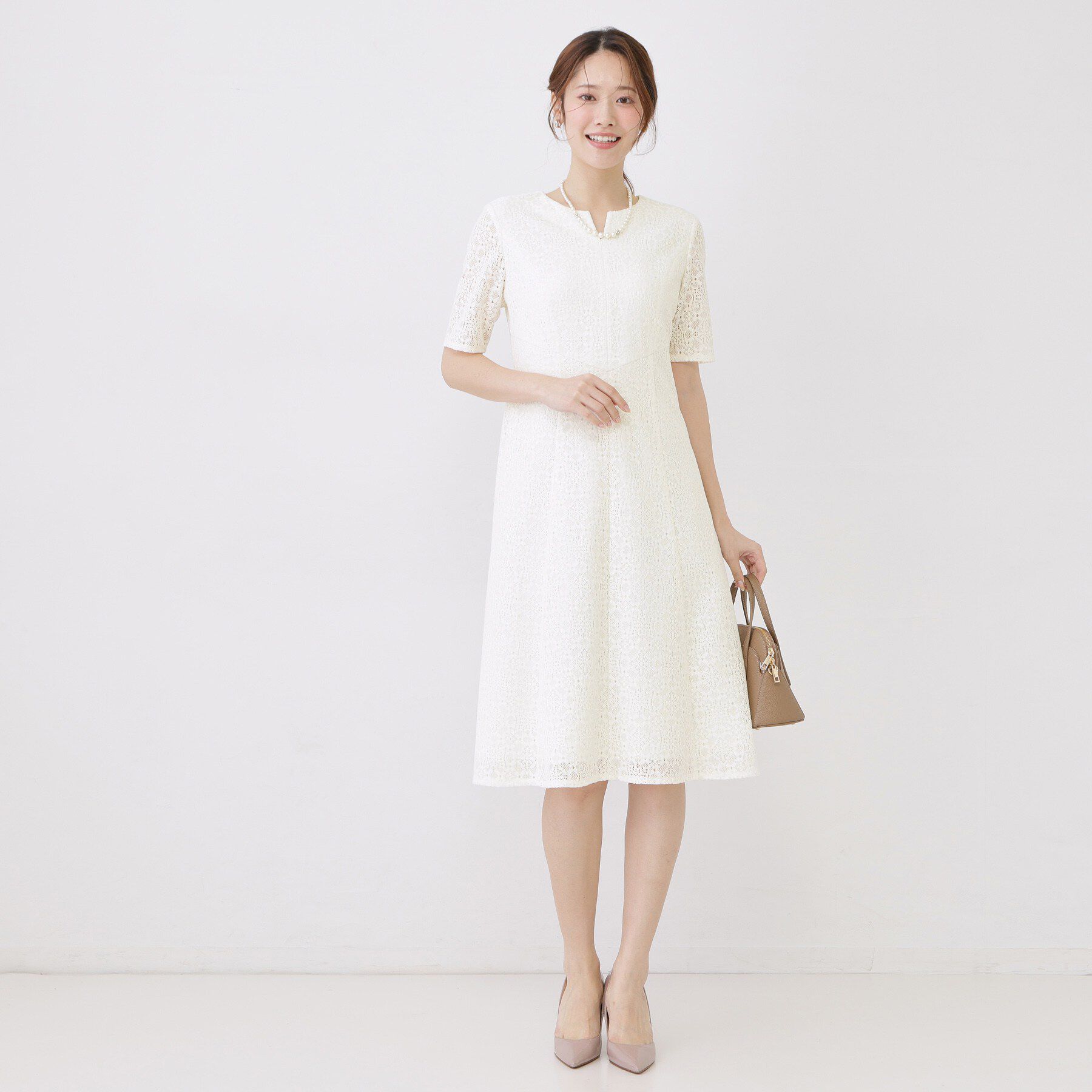 COUP DE CHANCE「【手洗い可／日本製／360&deg;シリーズ】ラッセルレースワンピース」|ワンピース|