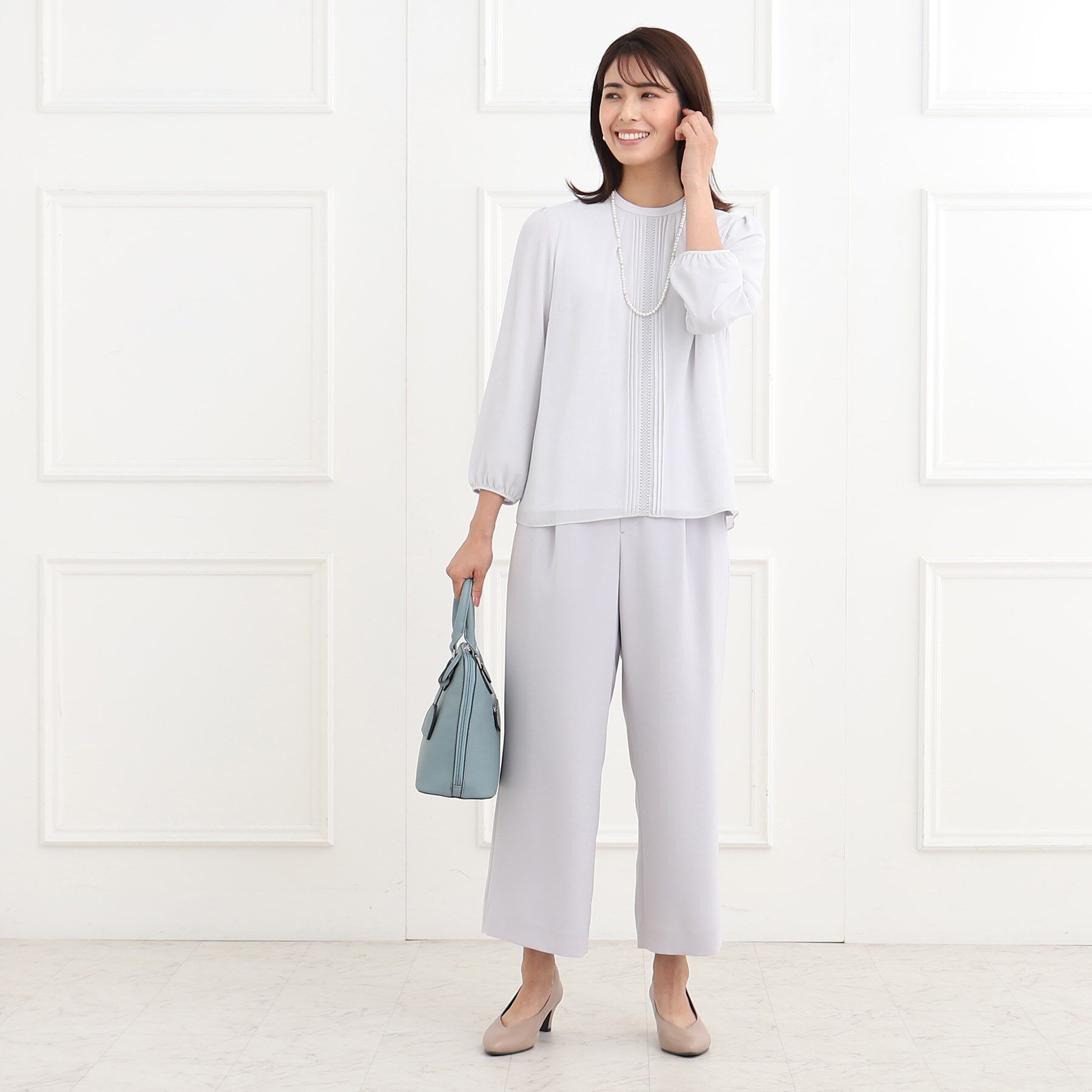 Reflect「【マシンウォッシュ可】フロントレースブラウス」|シャツ・ブラウス|