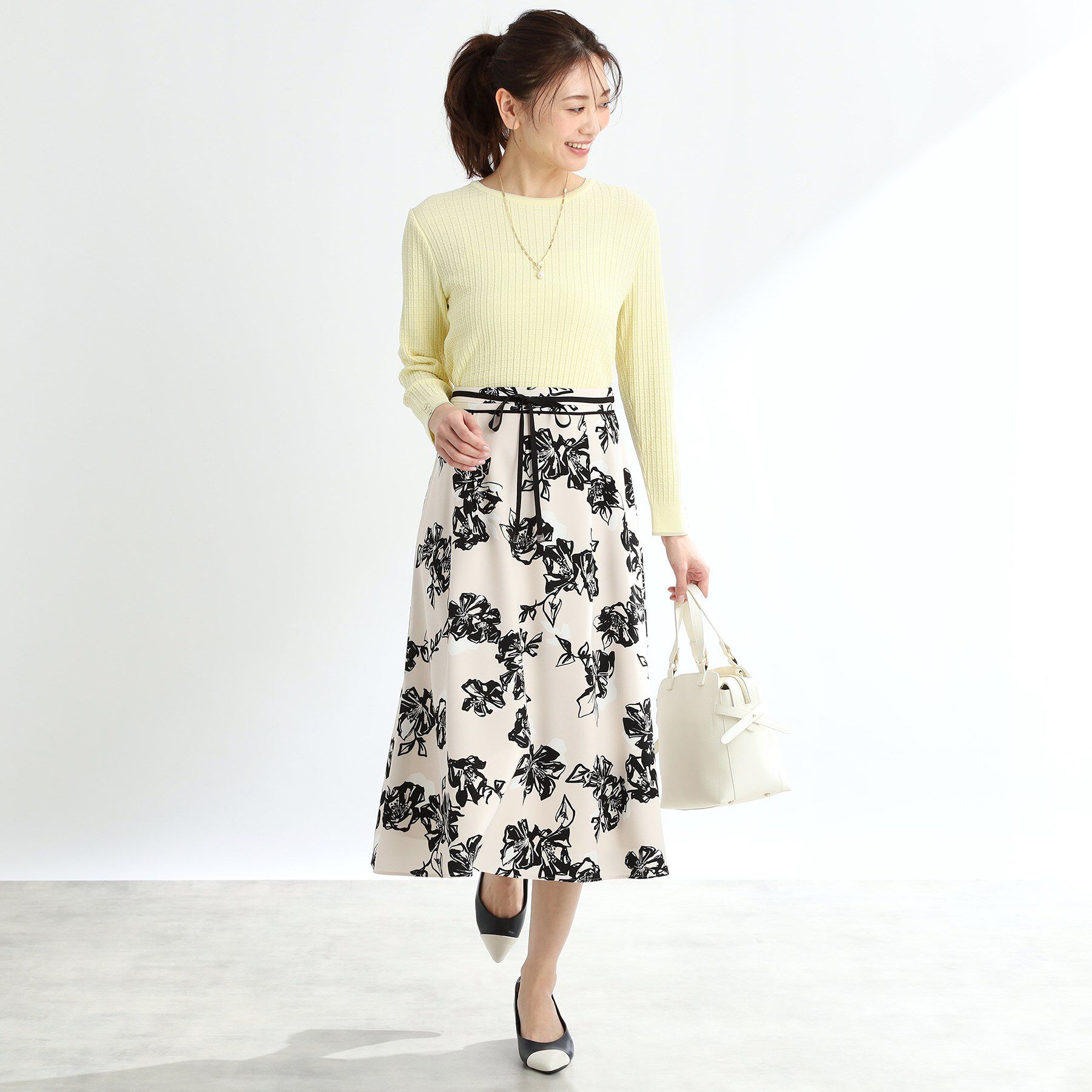 Reflect「【夏SALE／マシンウォッシュ可】フラワーフレアスカート」|スカート|