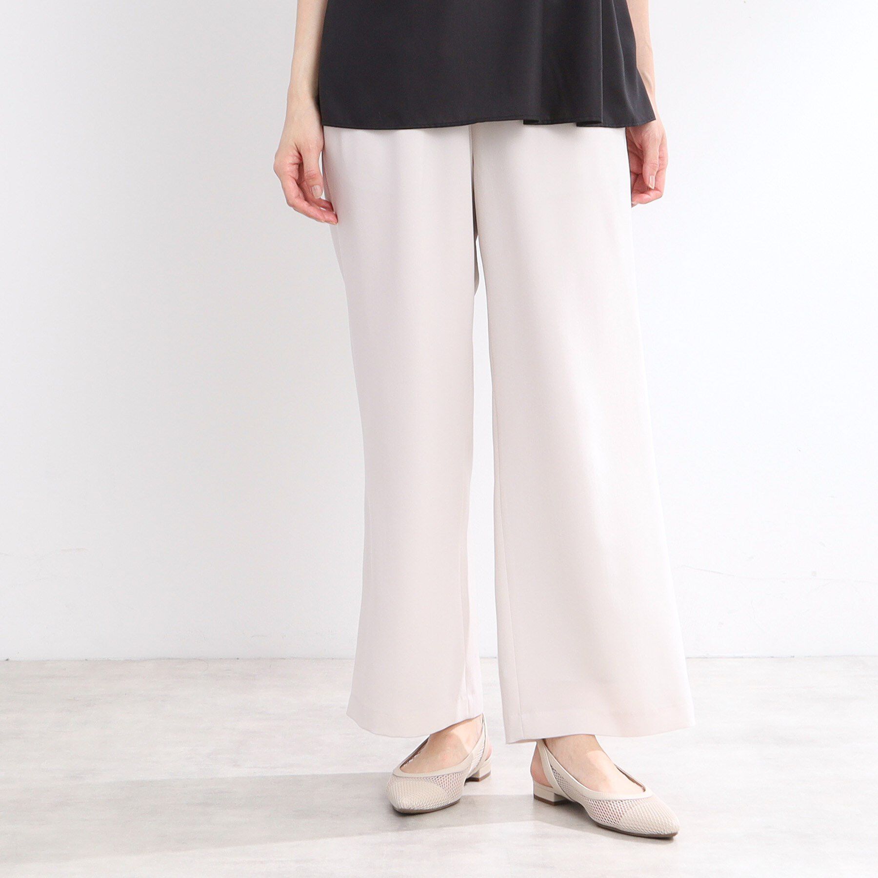 Reflect「【マシンウォッシュ可／ウエスト総ゴム】すっきり見えワイドシルエットパンツ」|その他|