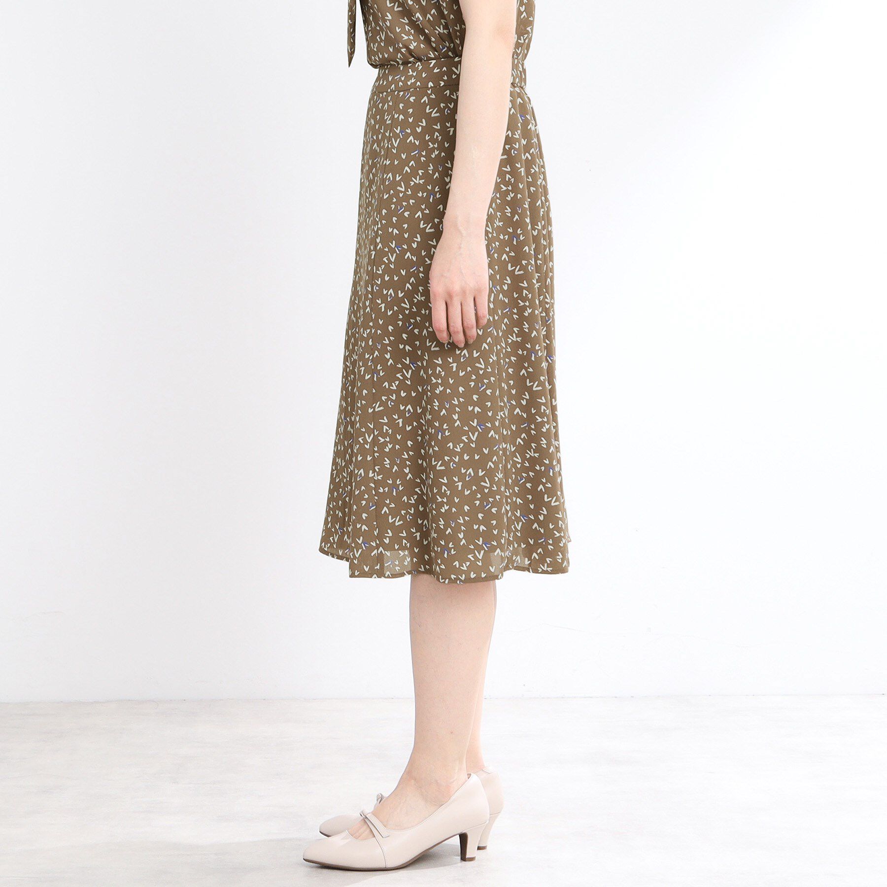 Reflect「【マシンウォッシュ可／セットアップ可】Aラインプリントスカート」|スカート|