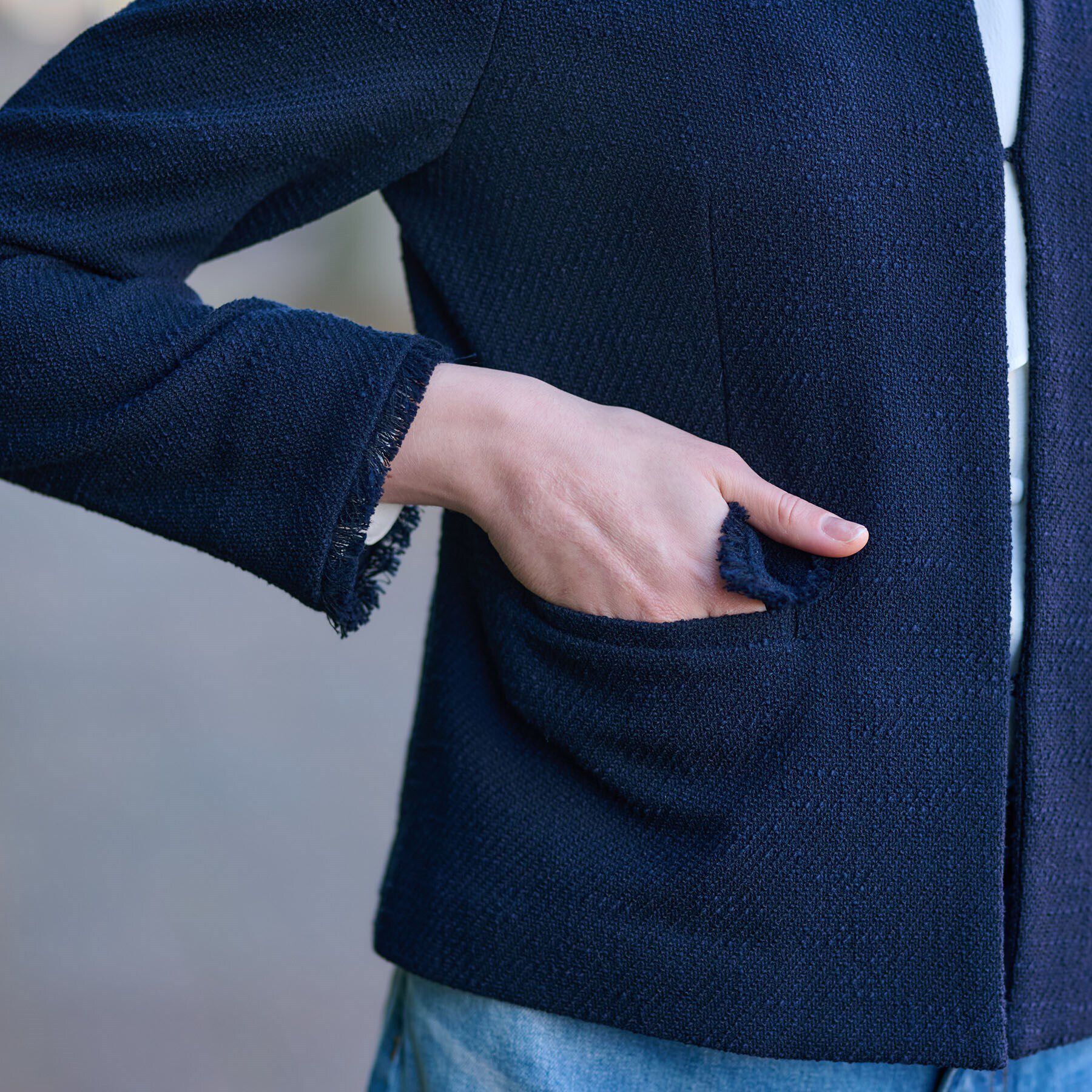 DRESSTERIOR「【セレモニー】オケージョンツイードジャケット」|ノーカラージャケット|