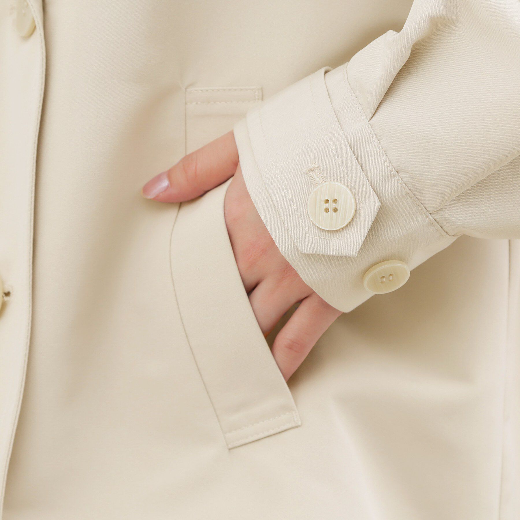 grove「【撥水／シルエット2WAY】軽やかミドルトレンチコート」|トレンチコート|