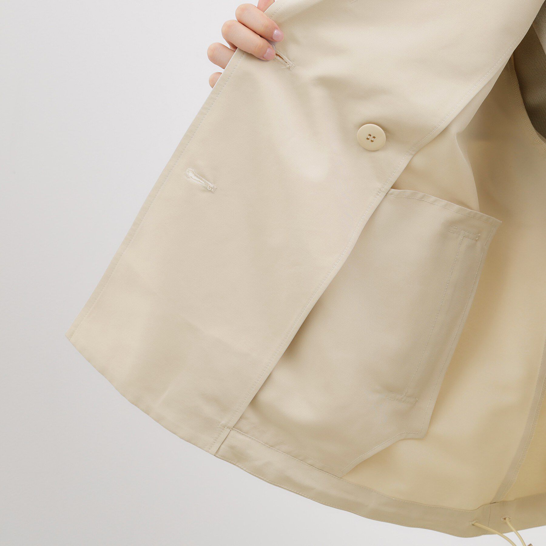 grove「【撥水／シルエット2WAY】軽やかミドルトレンチコート」|トレンチコート|