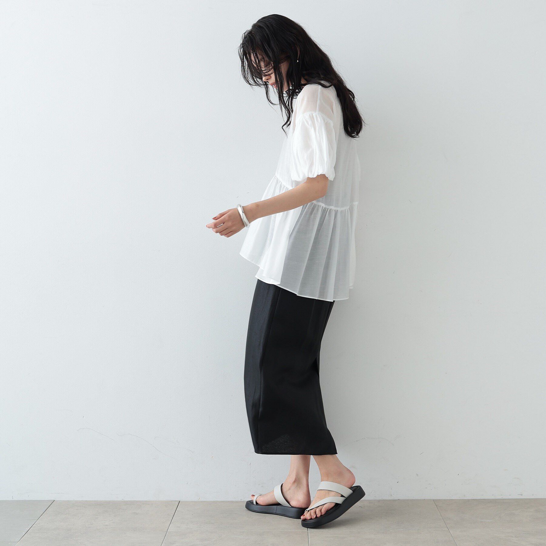 GALLEST「シアーペプラムブラウス」|シャツ・ブラウス|