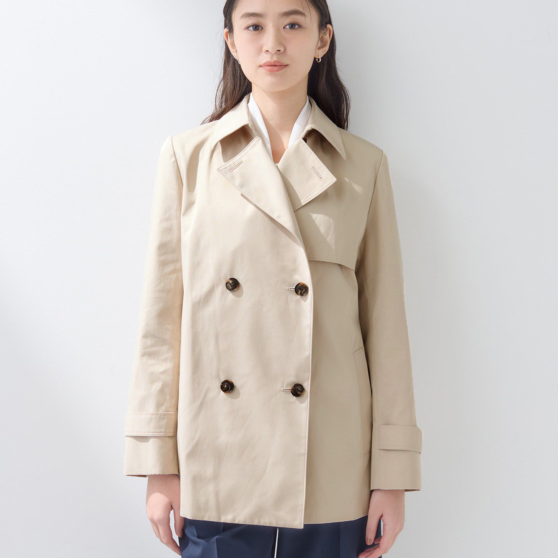 INDIVI「【花粉付着防止／撥水／UVケア】名品トレンチコート」|トレンチコート|