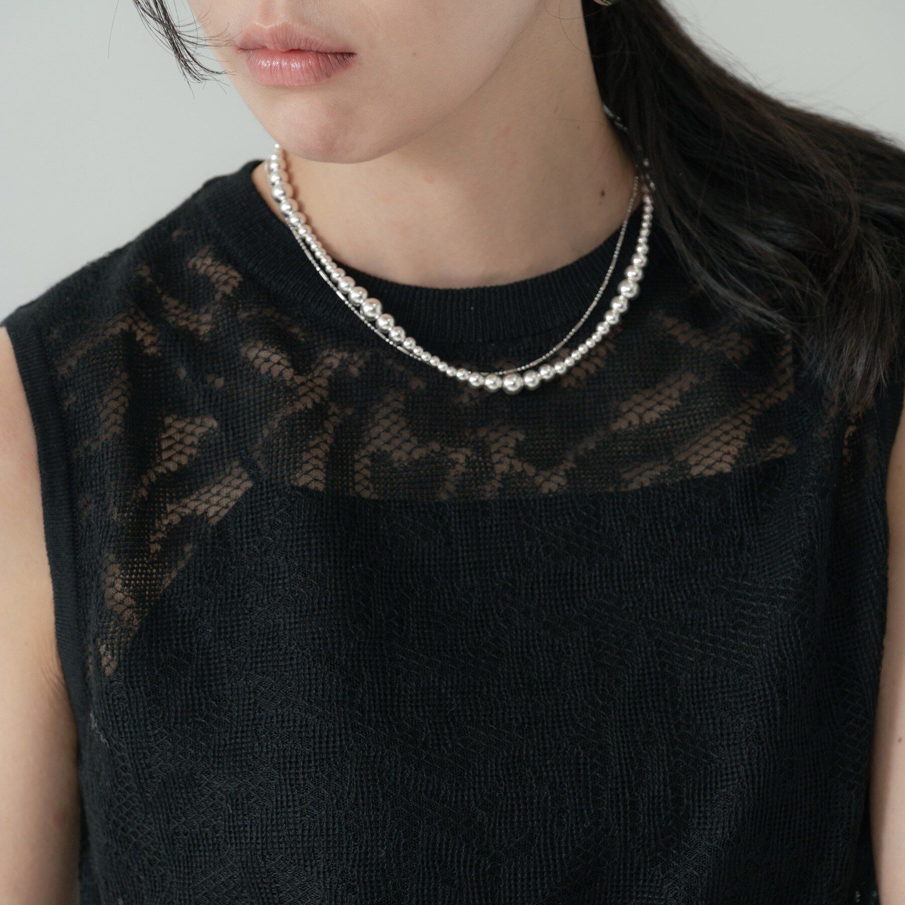 GALLEST「スリーブレスレースニット」|ニット・セーター|