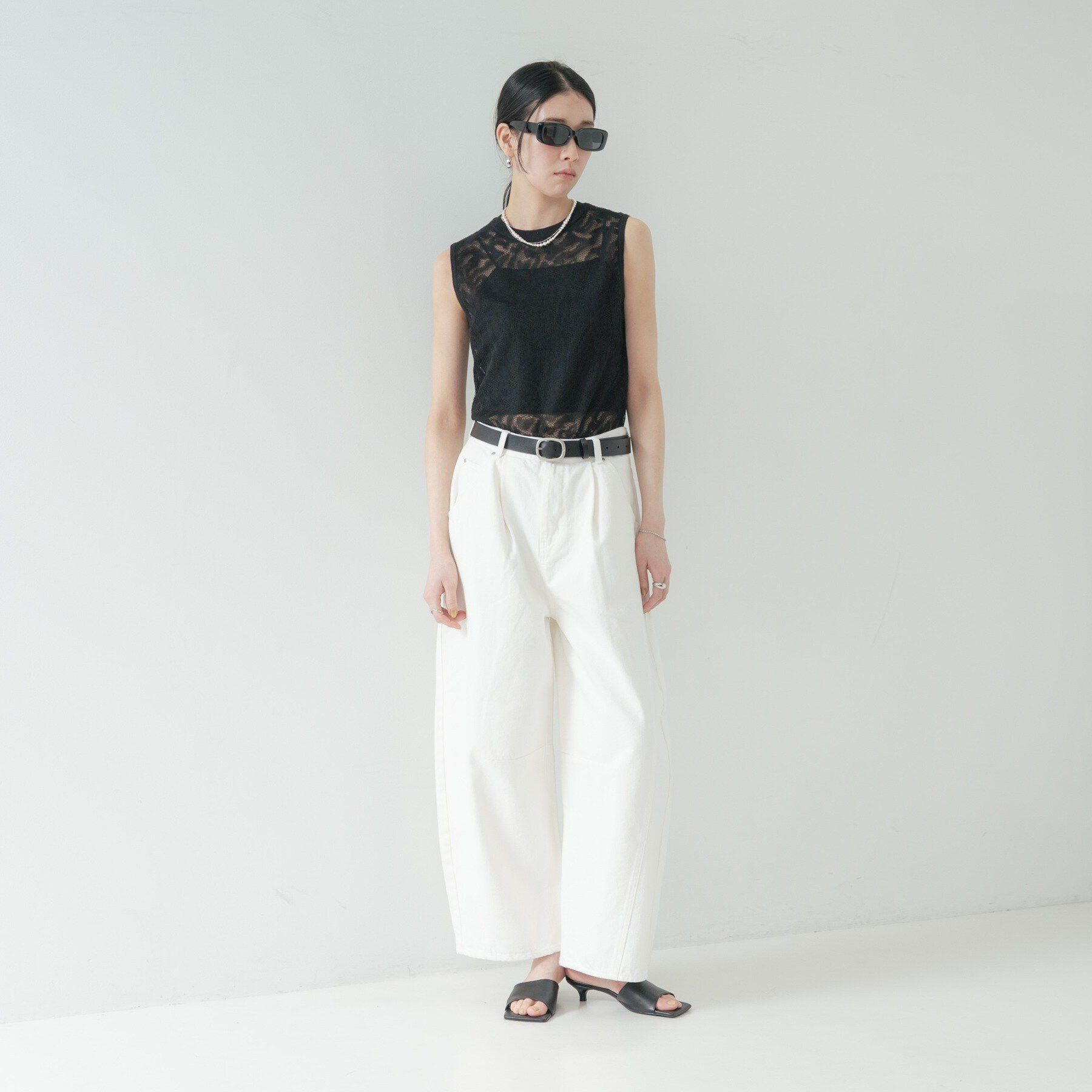 GALLEST「スリーブレスレースニット」|ニット・セーター|