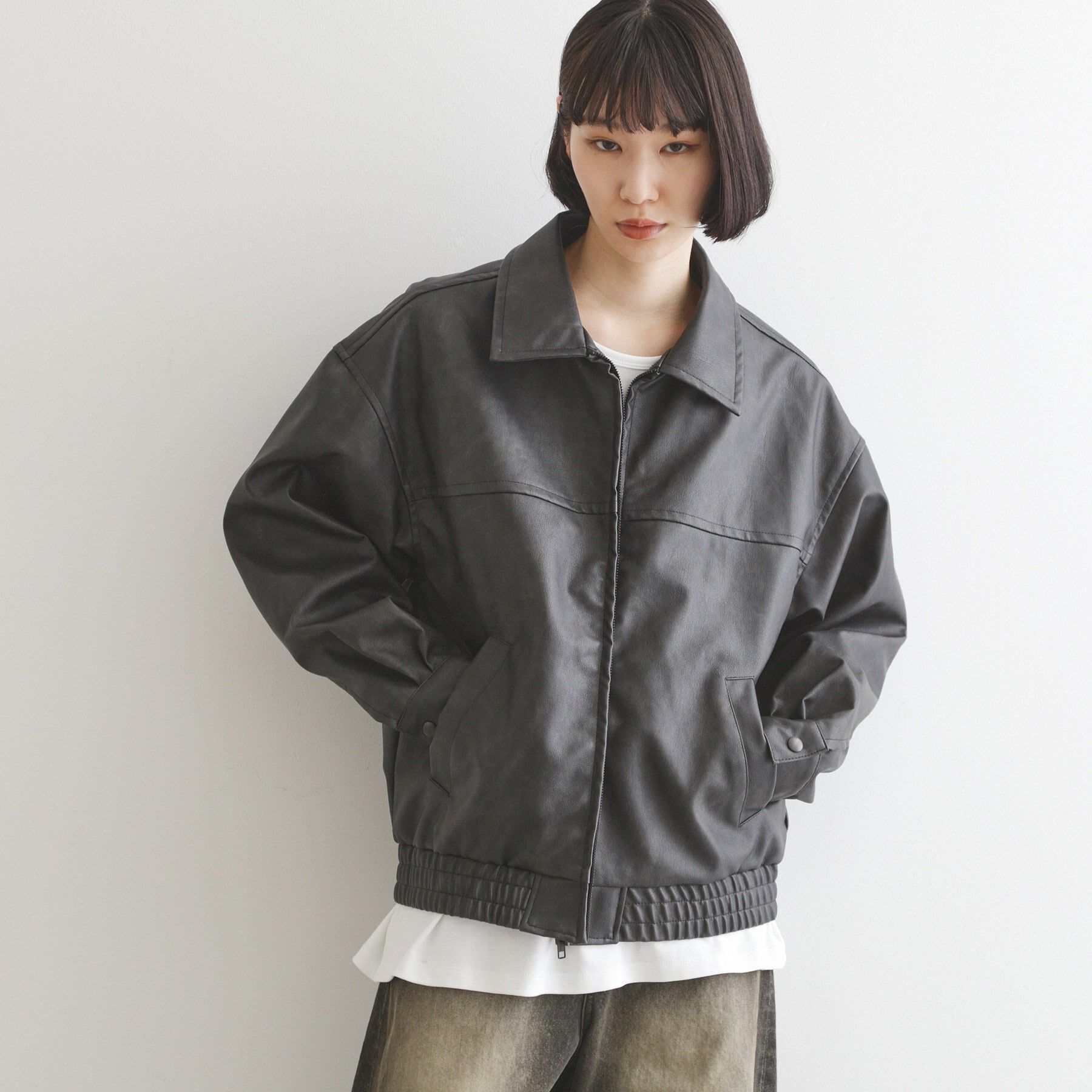 tk.TAKEO KIKUCHI「ジップショートブルゾン」|ブルゾン・スタジャン|