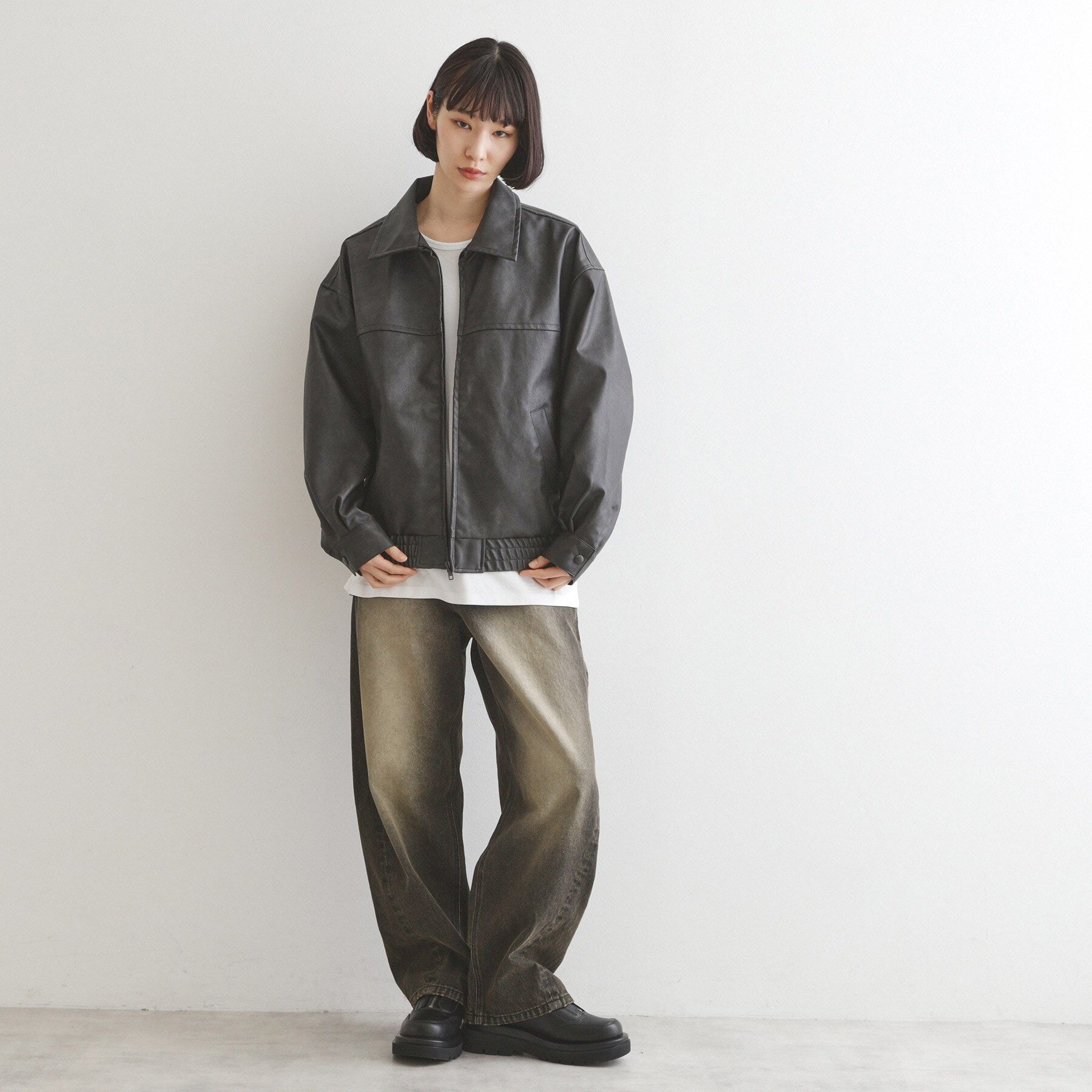 tk.TAKEO KIKUCHI「ジップショートブルゾン」|ブルゾン・スタジャン|