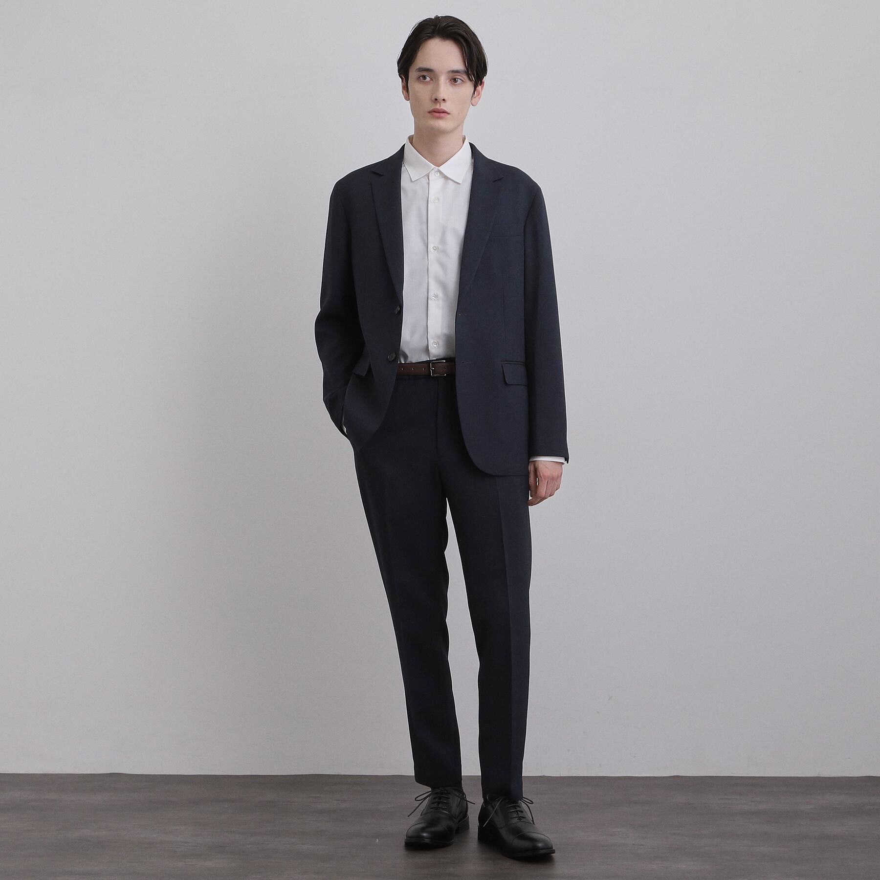 tk.TAKEO KIKUCHI「【上下2点セット】洗えるピンヘッドストレッチセットアップ/ビジネスOK」|スーツ|