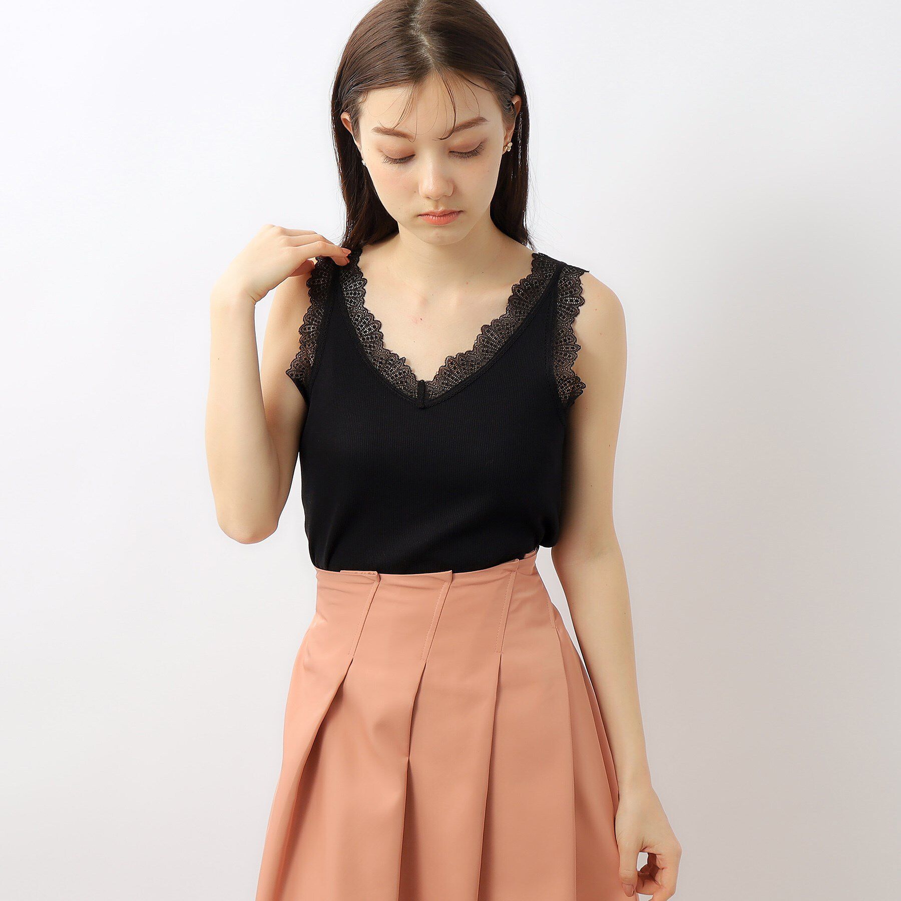 index「前後2way レースタンクトップ【洗濯機洗い可】」|キャミソール|