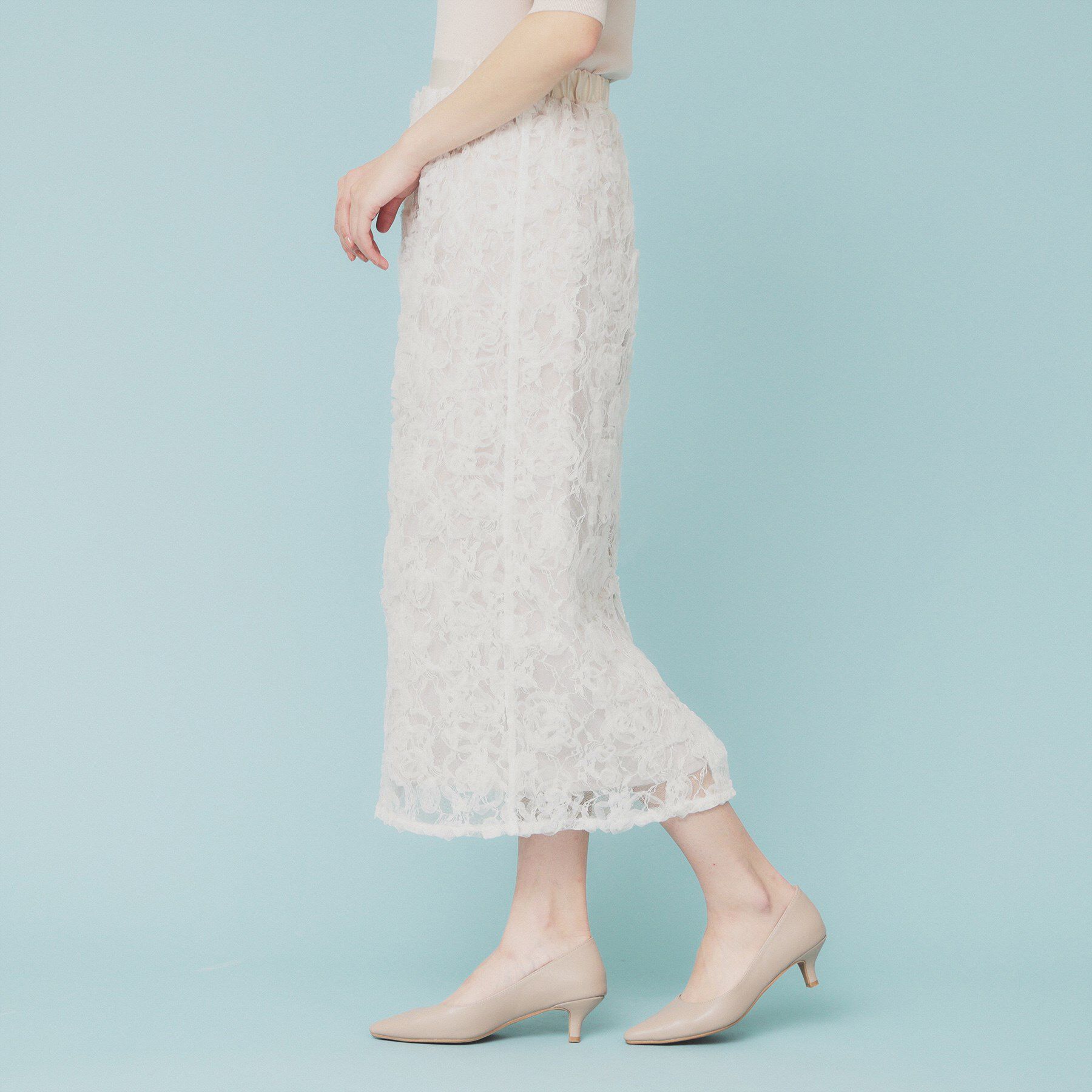 index「3Dレースタイトスカート【洗濯機洗い可】」|スカート|