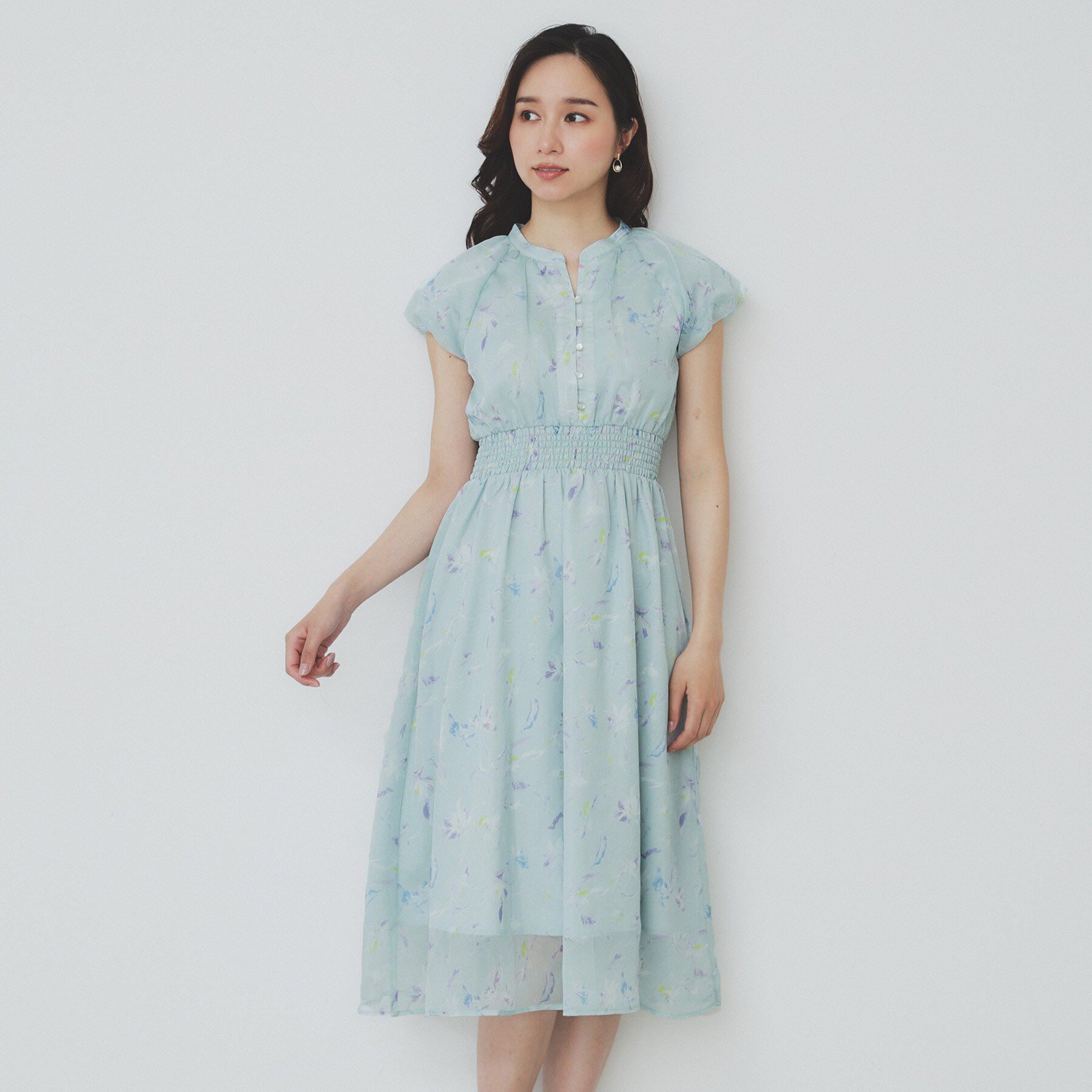 index「シアーフラワーワンピース【洗濯機洗い可】」|ワンピース|