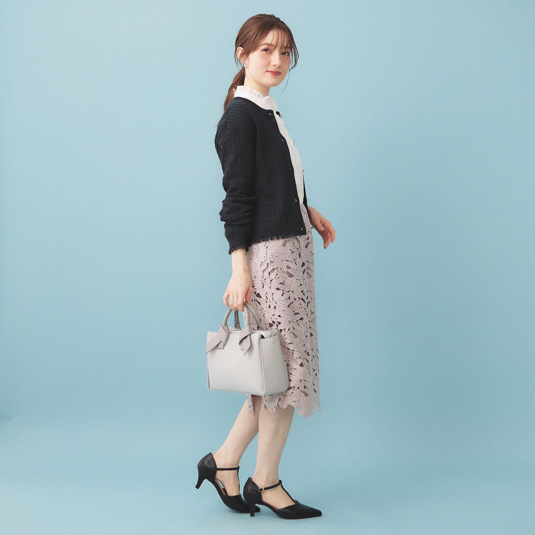 index「袖シアーフリルケーブルラメカーディガン【洗濯機OK/坑ピル】」|カーディガン|