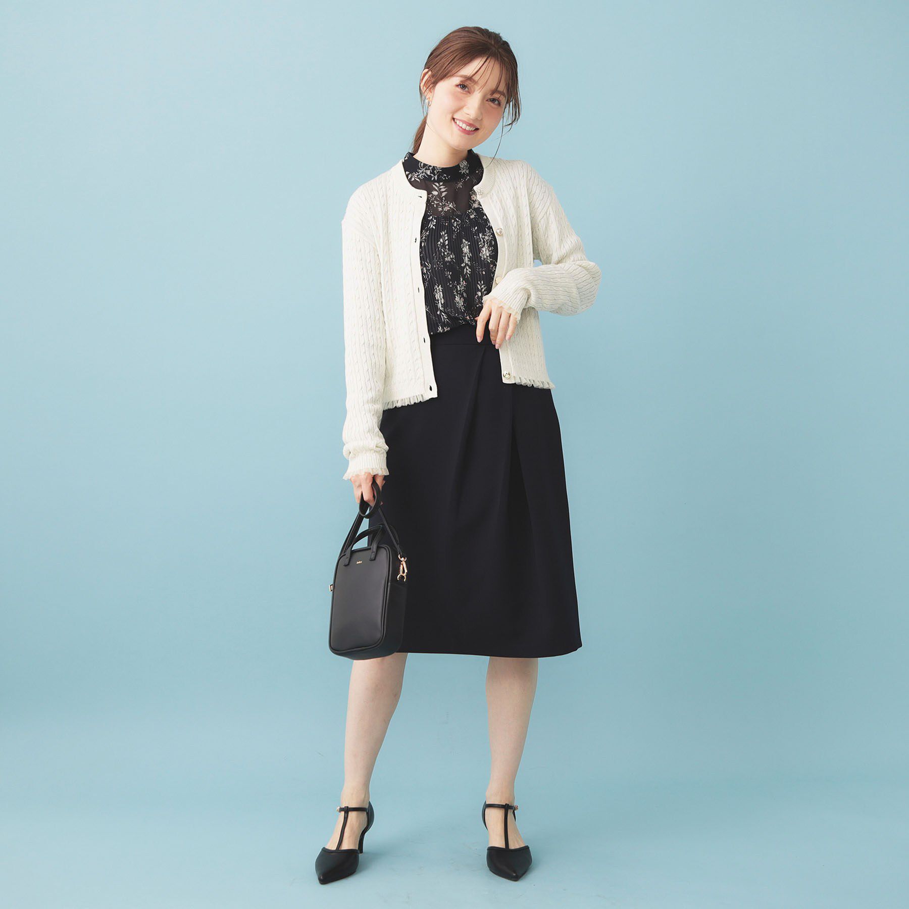 index「袖シアーフリルケーブルラメカーディガン【洗濯機OK/坑ピル】」|カーディガン|