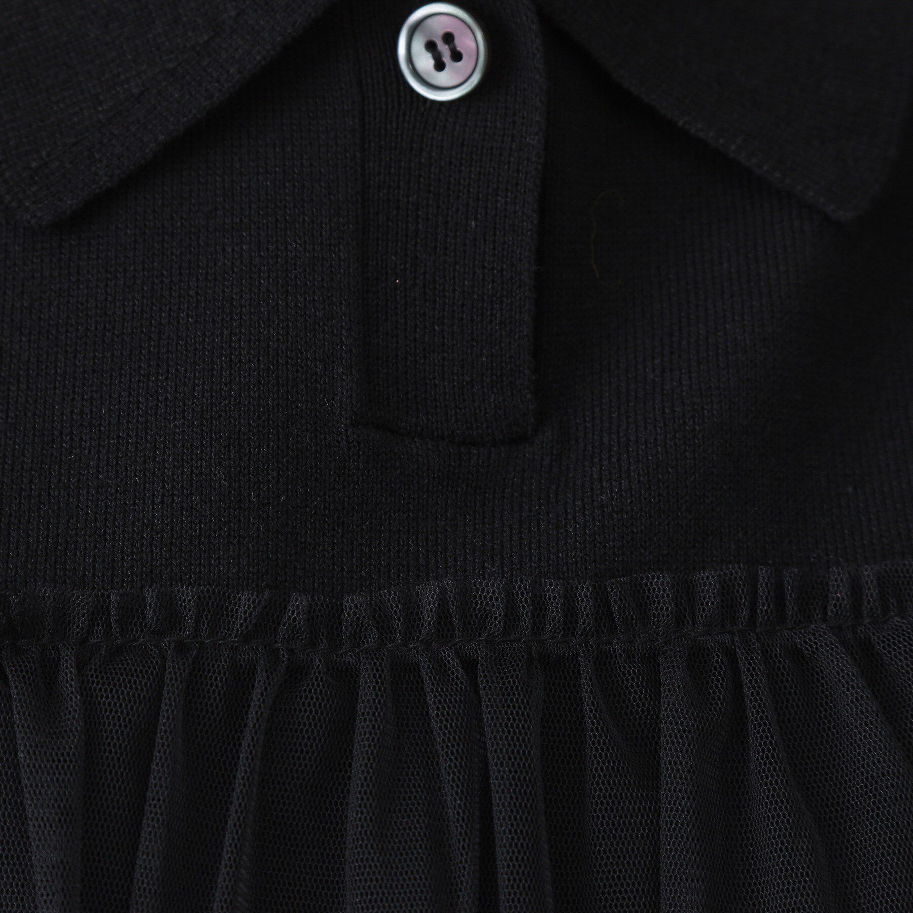 OPAQUE.CLIP「チュールティアードドッキングポロニット【洗濯機洗い可】」|ニット・セーター|