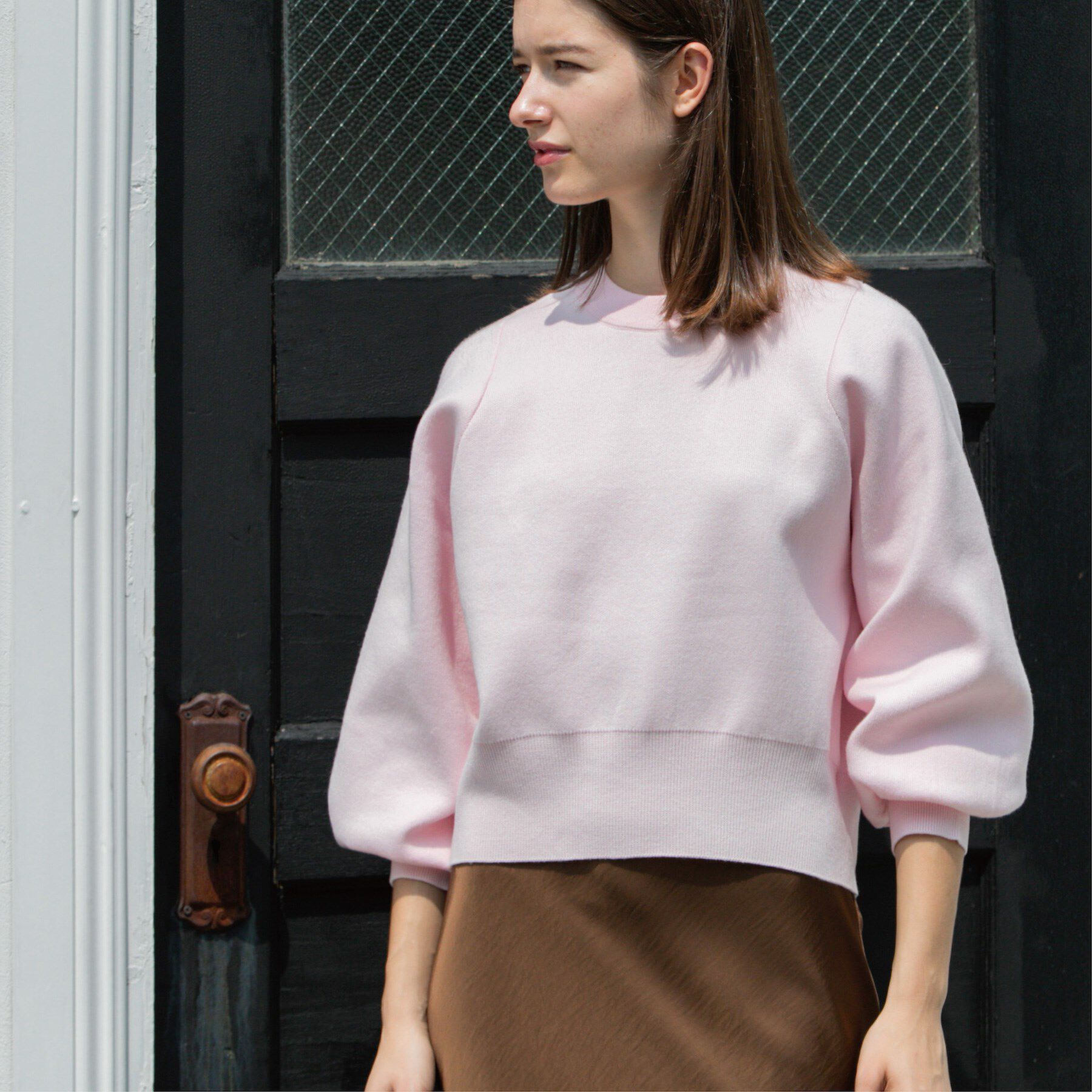 OPAQUE.CLIP「スウェットライクニット」|ニット・セーター|