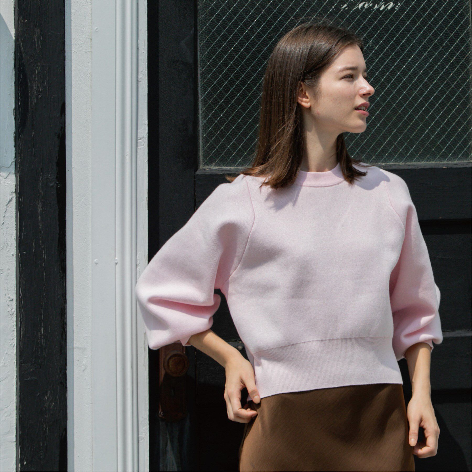 OPAQUE.CLIP「スウェットライクニット」|ニット・セーター|