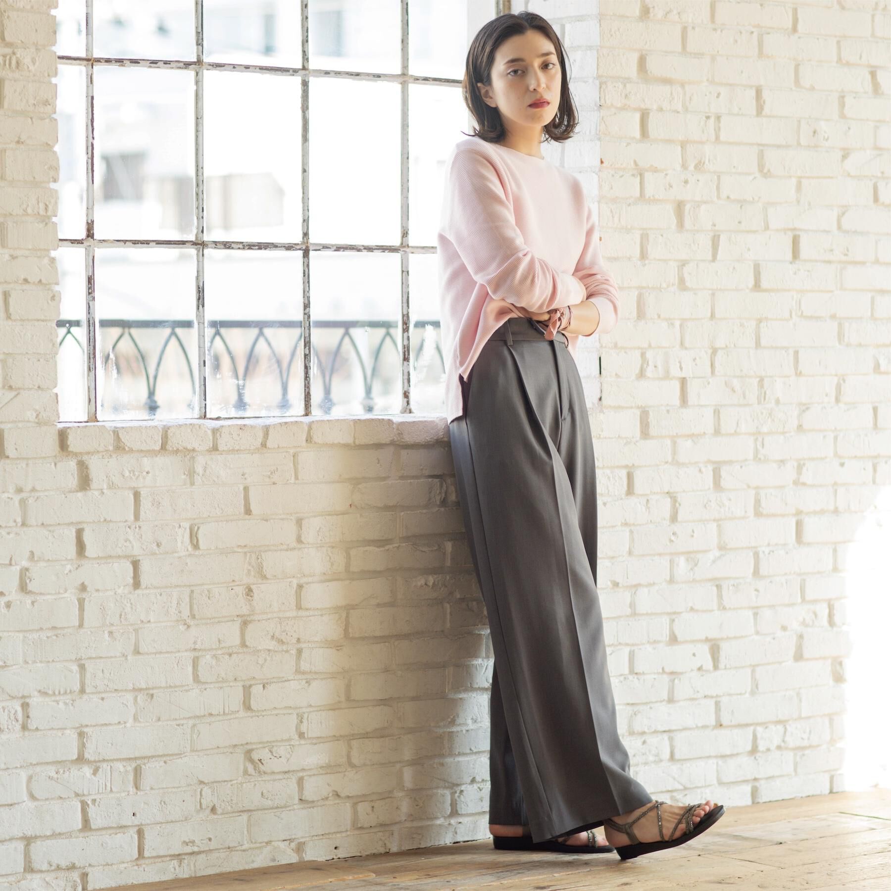 OPAQUE.CLIP「美脚ストレッチストレートワイドパンツ【洗濯機OK】」|その他|