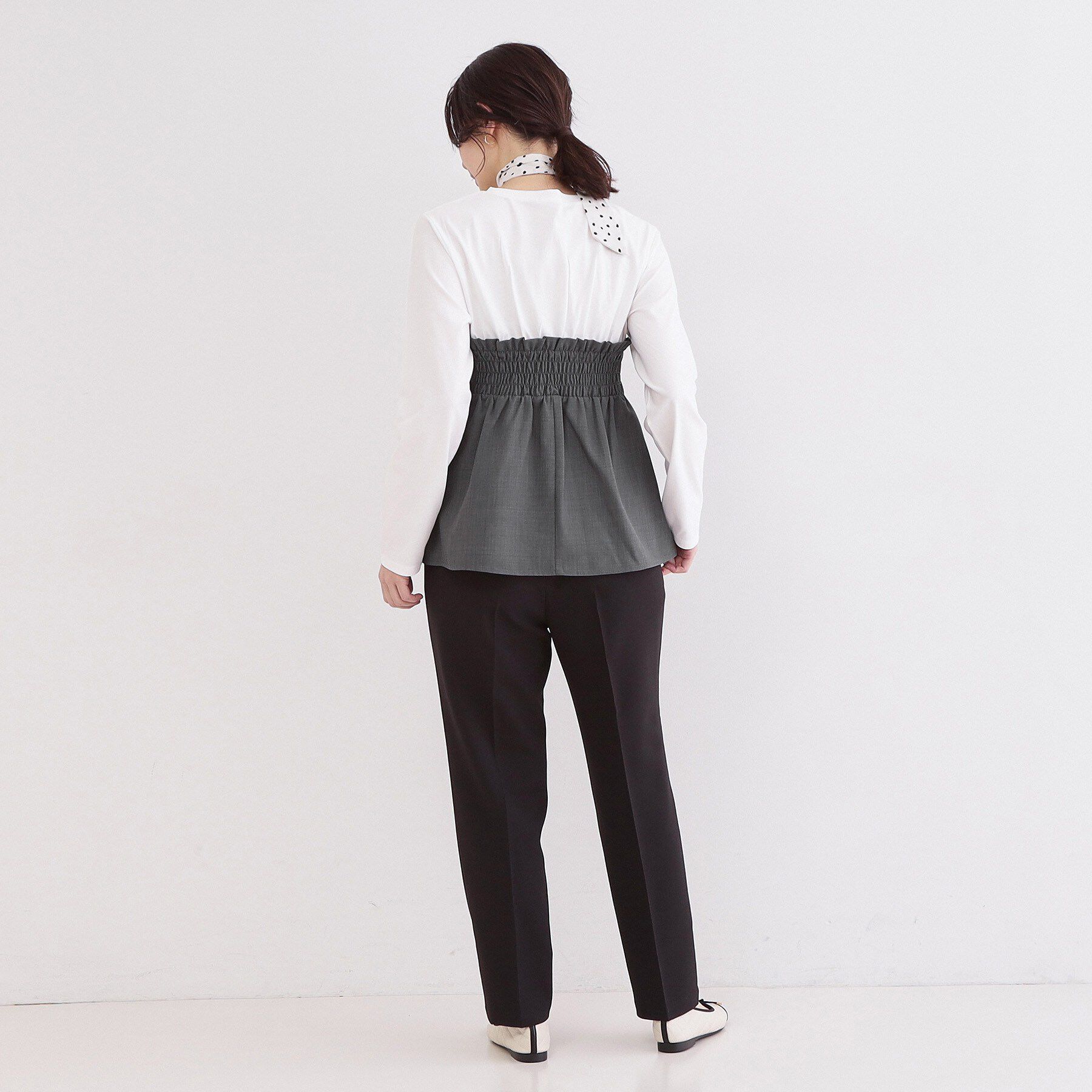 OPAQUE.CLIP「ビスチェドッキングカットソー【洗濯機OK】」|Tシャツ・カットソー|