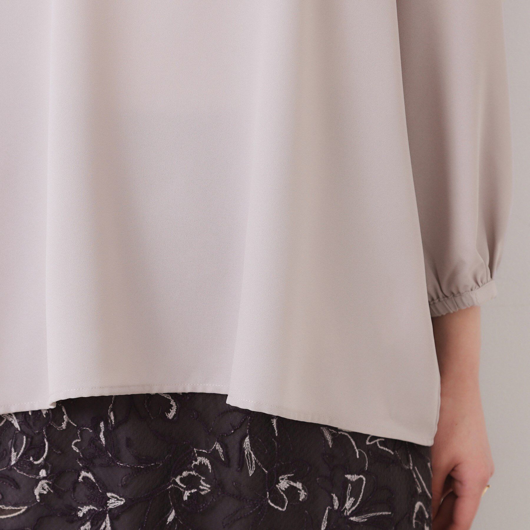 Couture broach「【フェミニン・通勤】肩リボンシフォンブラウス」|シャツ・ブラウス|