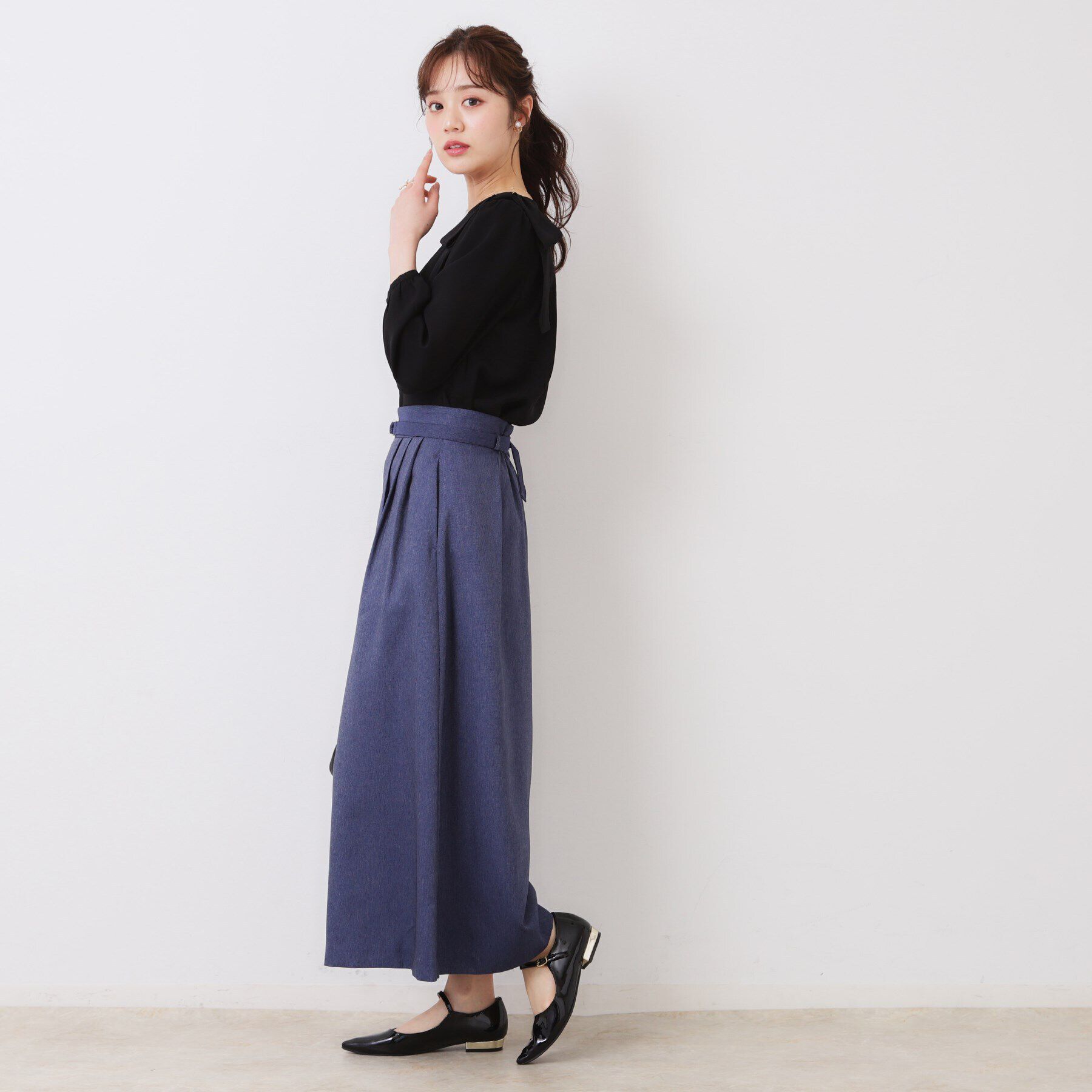 Couture broach「【フェミニン・通勤】肩リボンシフォンブラウス」|シャツ・ブラウス|