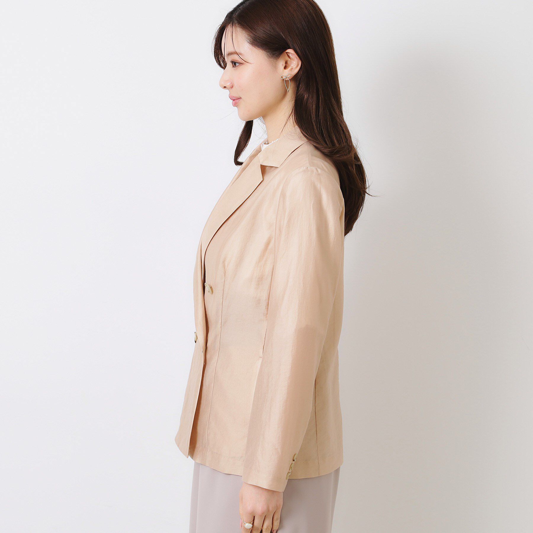 Couture broach「【オシャレな透け感・通勤】シアージャケット」|テーラードジャケット|