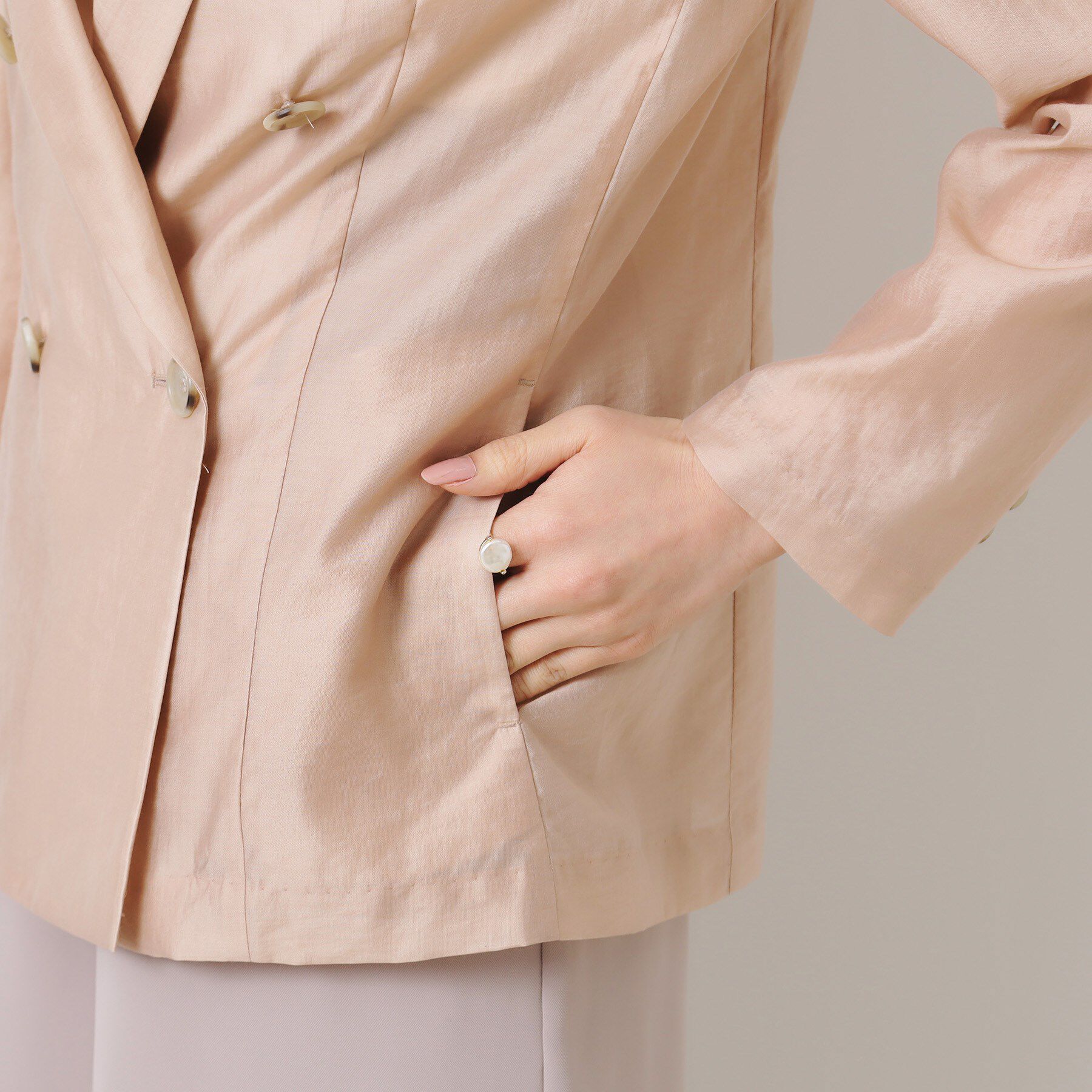 Couture broach「【オシャレな透け感・通勤】シアージャケット」|テーラードジャケット|