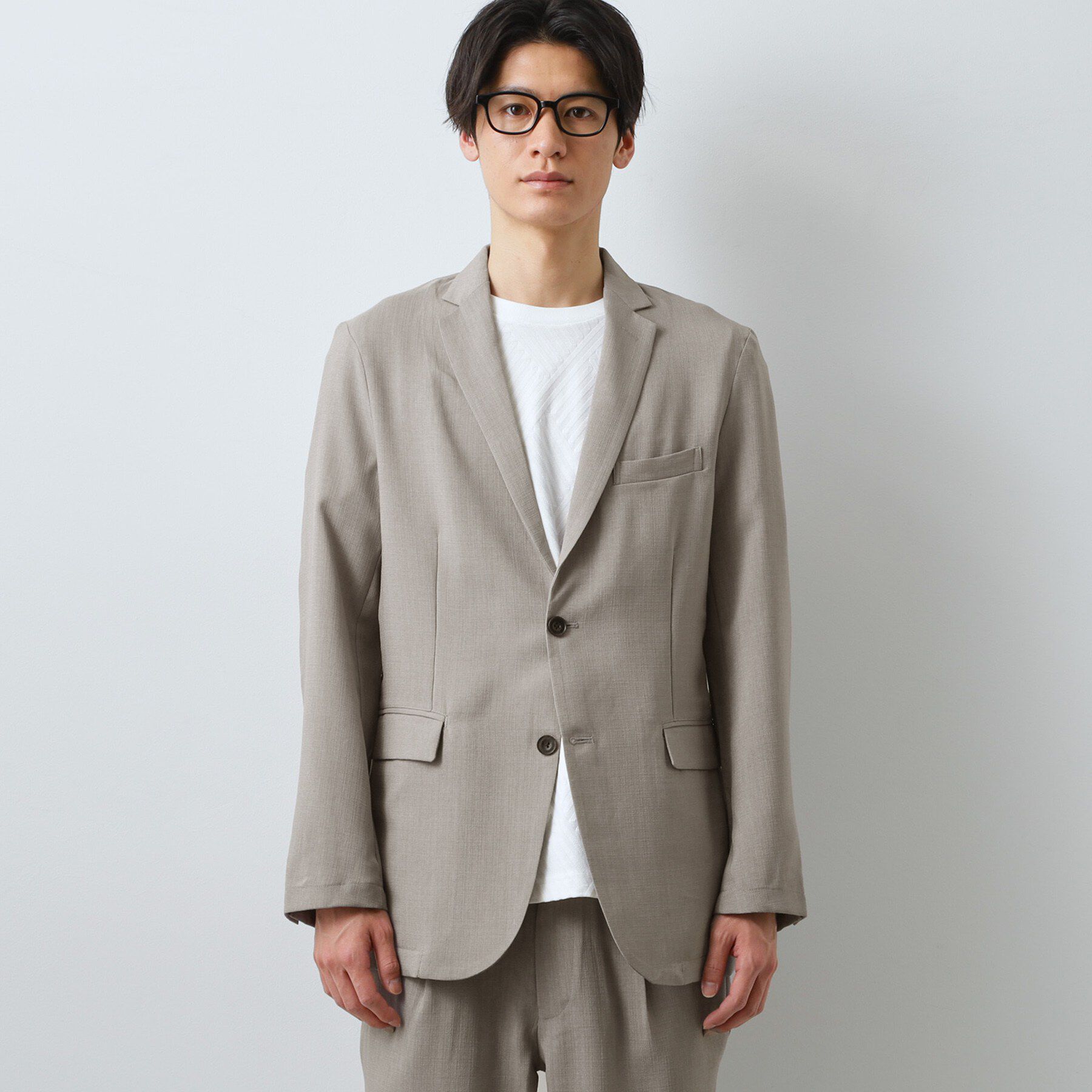 THE SHOP TK「【LINO FINE】リネンライク テーラードジャケット UVカット/イージーケア/吸水速乾/洗濯機」|テーラードジャケット|