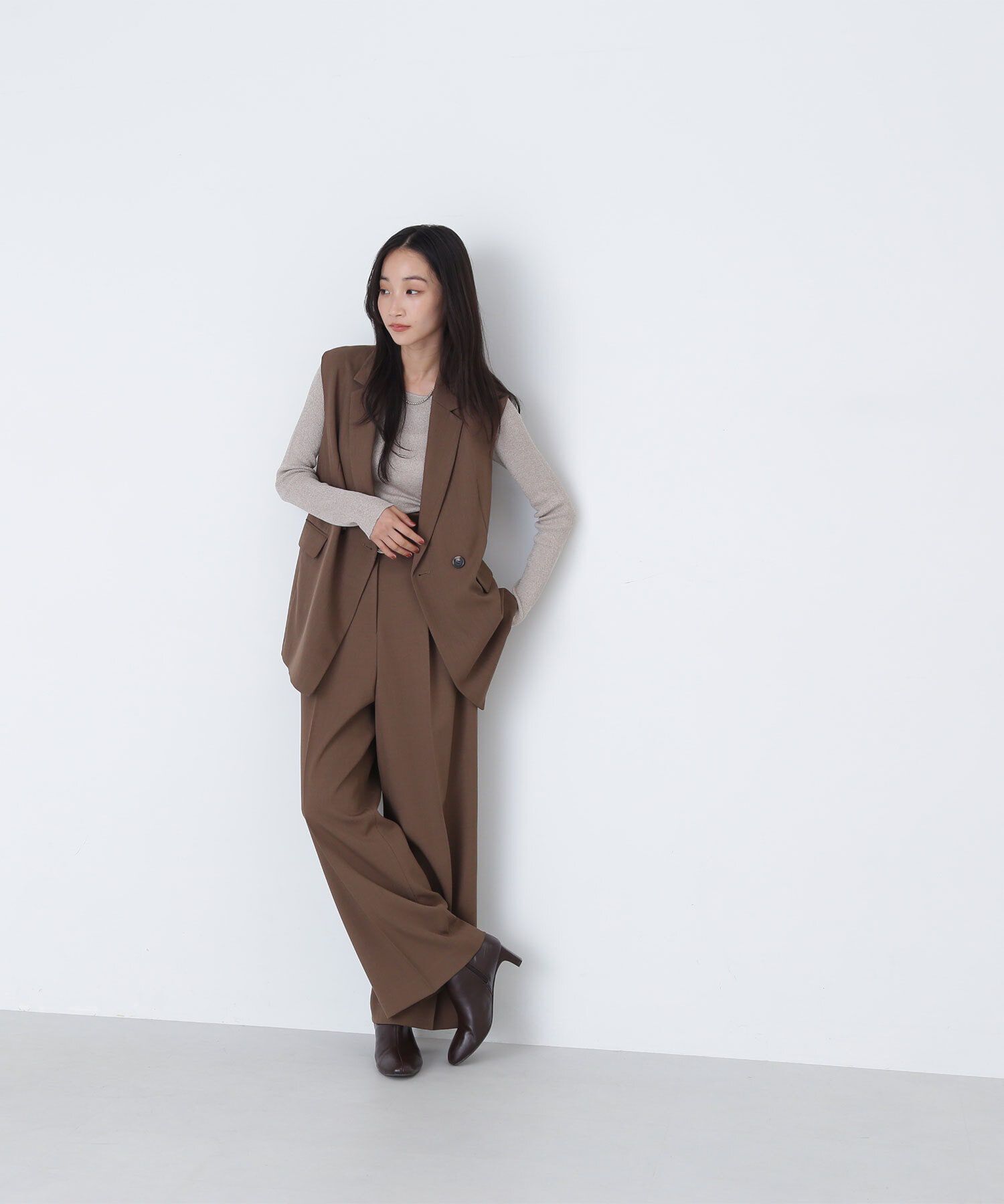  「＜クリアツイルセットアップシリーズ＞ベルテッドワイドパンツ」|その他|