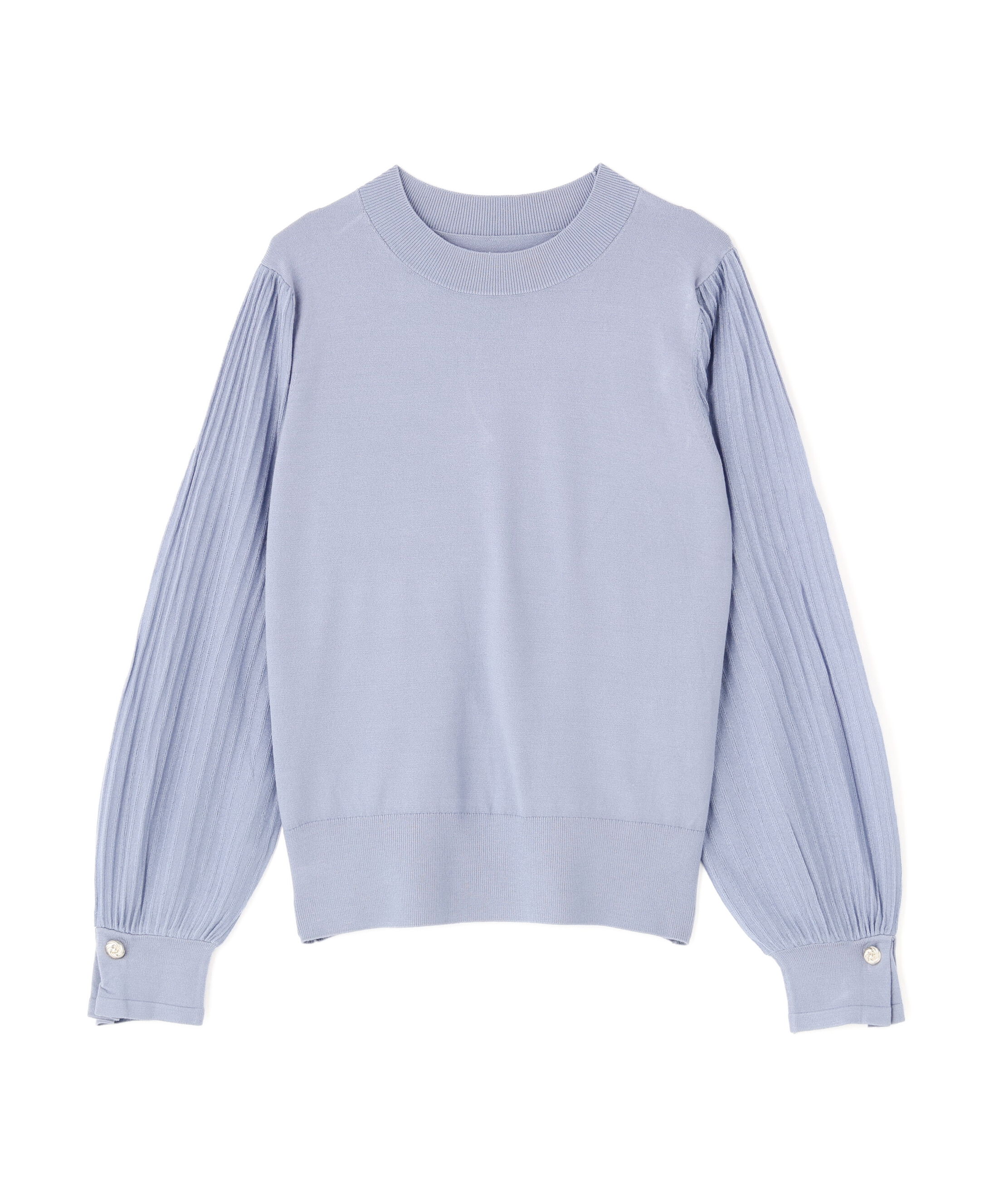  「プリーツスリーブノットボタンニット」|ニット・セーター|