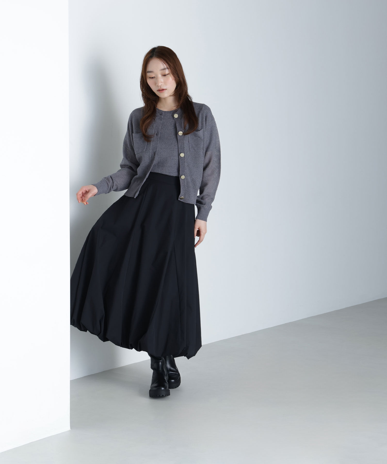  「ベロアタッチアンサンブル」|ニット・セーター|