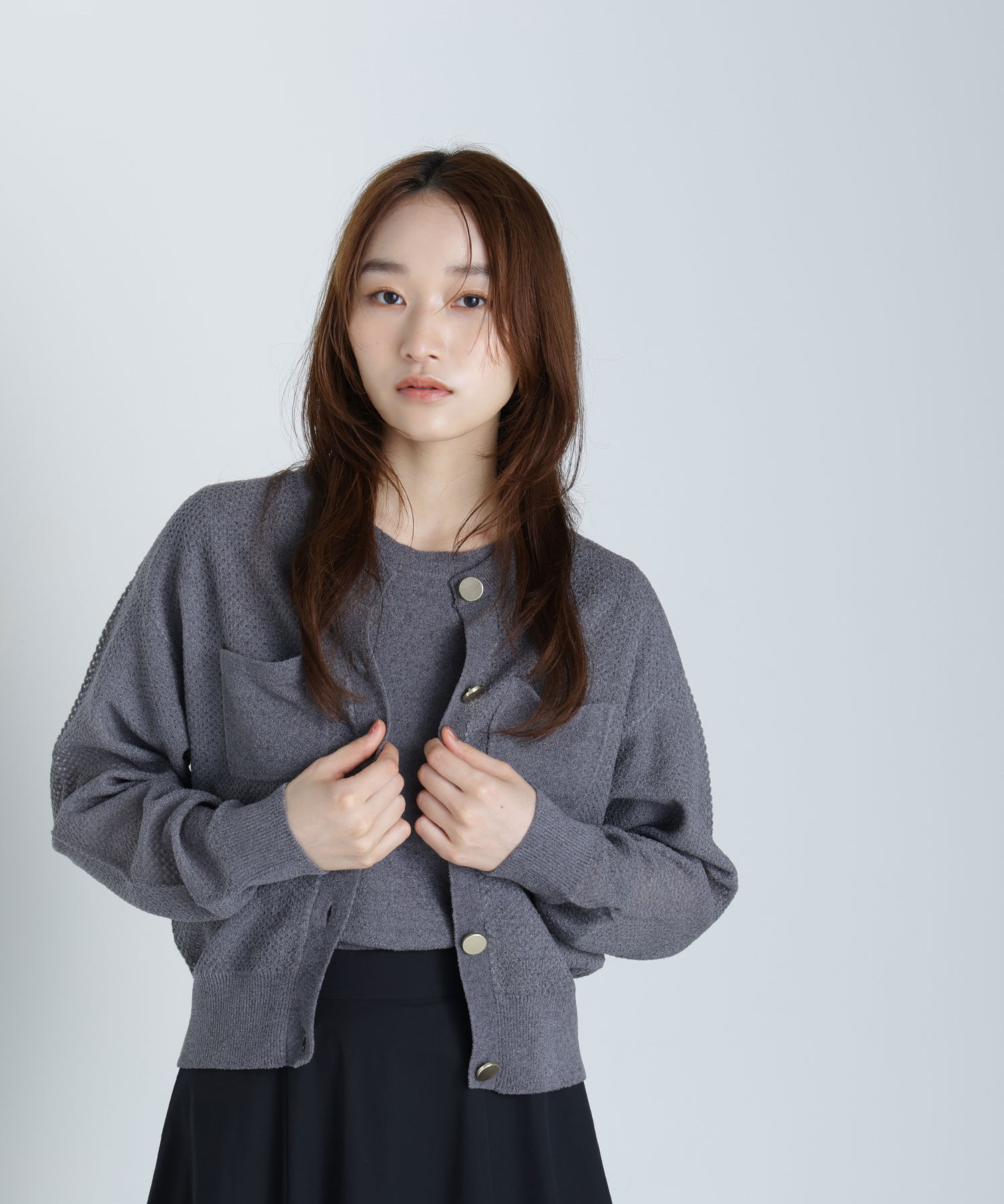  「ベロアタッチアンサンブル」|ニット・セーター|