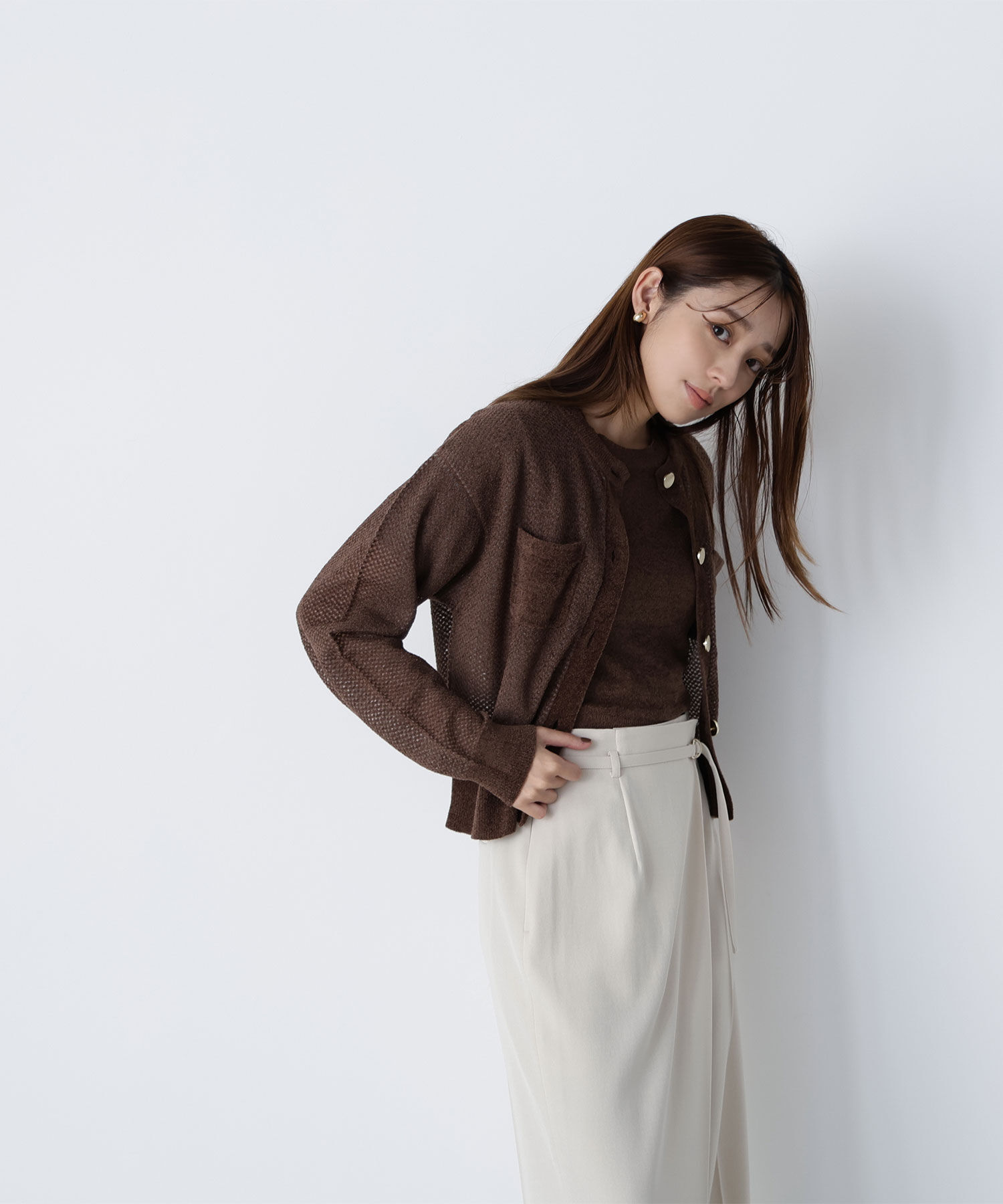  「ベロアタッチアンサンブル」|ニット・セーター|