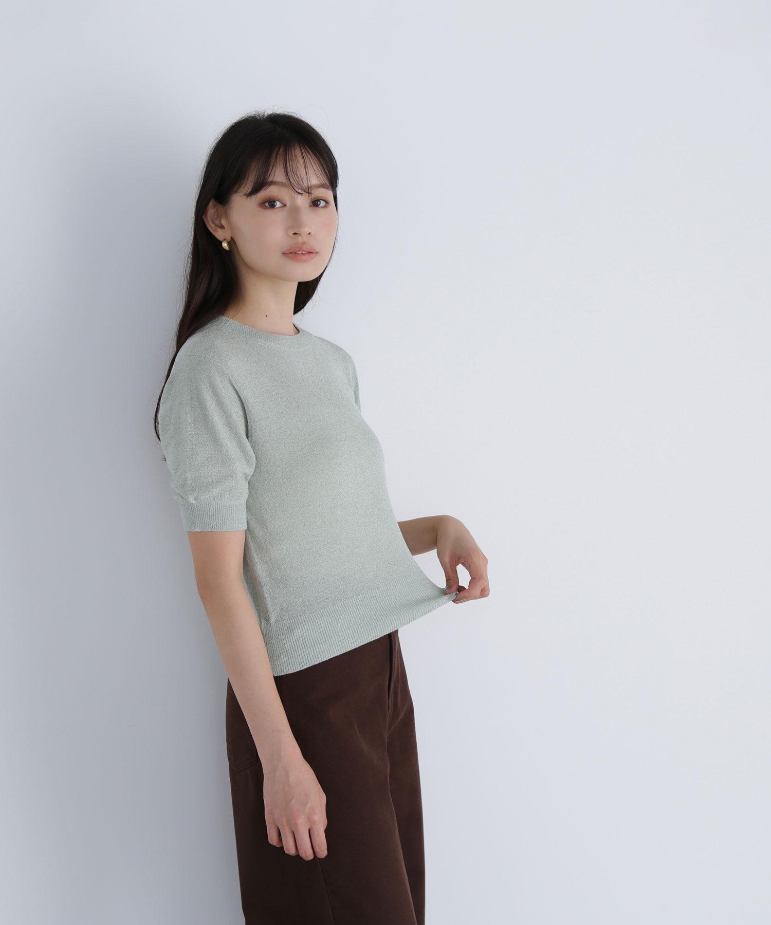  「ベロアタッチアンサンブル」|ニット・セーター|