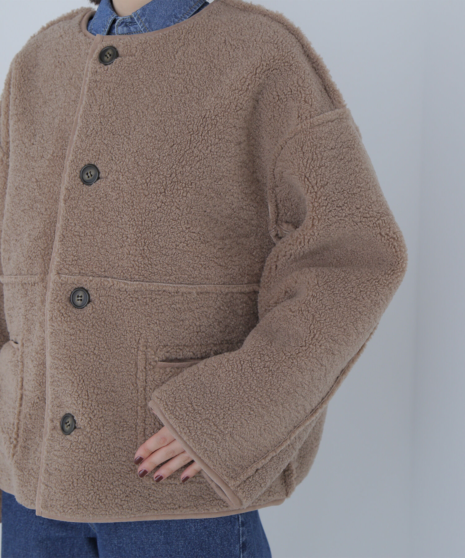  「リバーシブルフェイクスウェードコート」|ブルゾン・スタジャン|