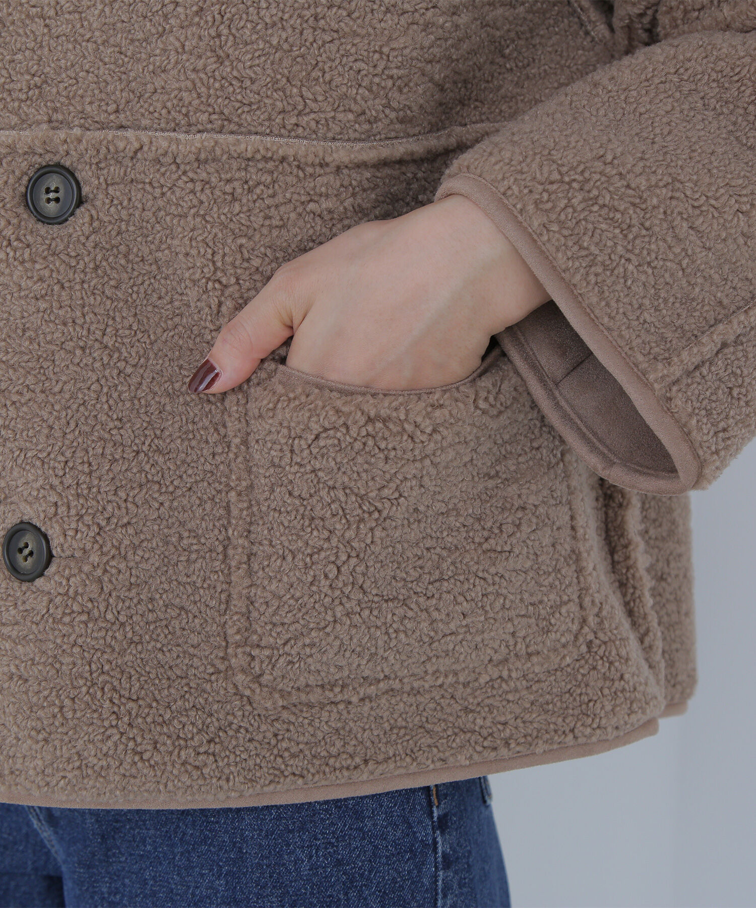  「リバーシブルフェイクスウェードコート」|ブルゾン・スタジャン|