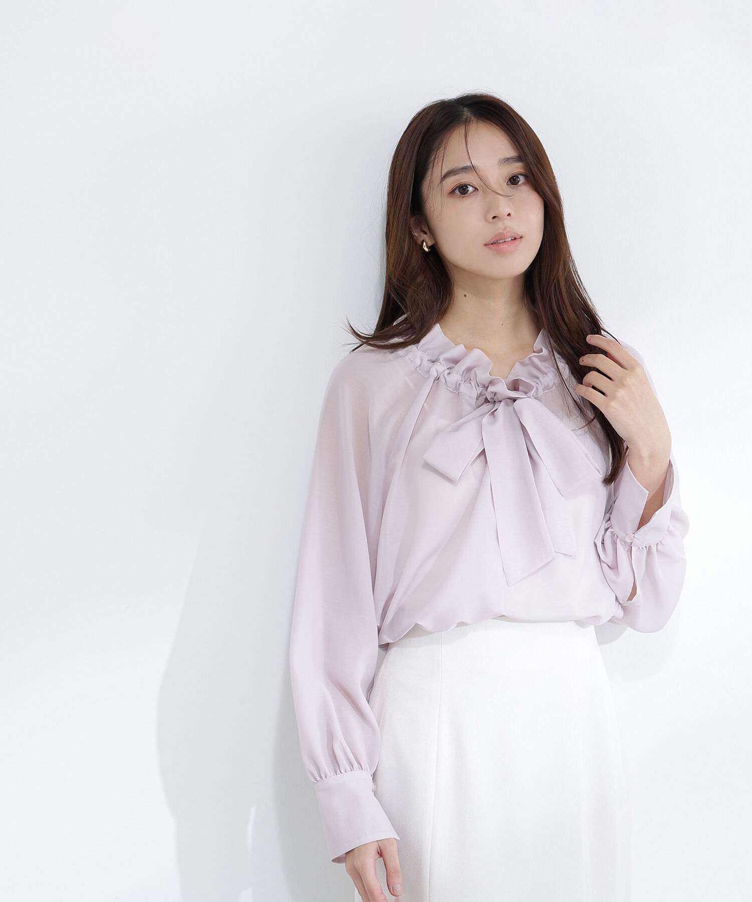  「2wayシアーボウタイブラウス」|シャツ・ブラウス|
