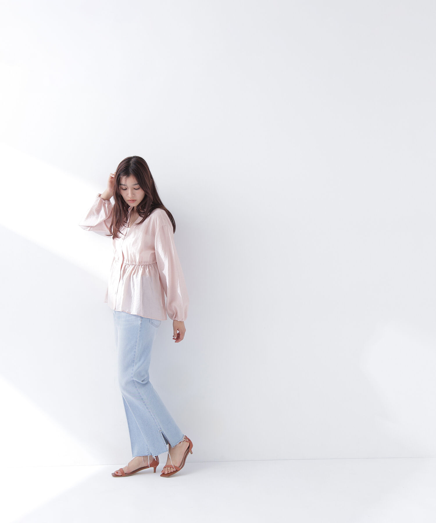  「サイドスリットストレートデニムパンツ」|その他|