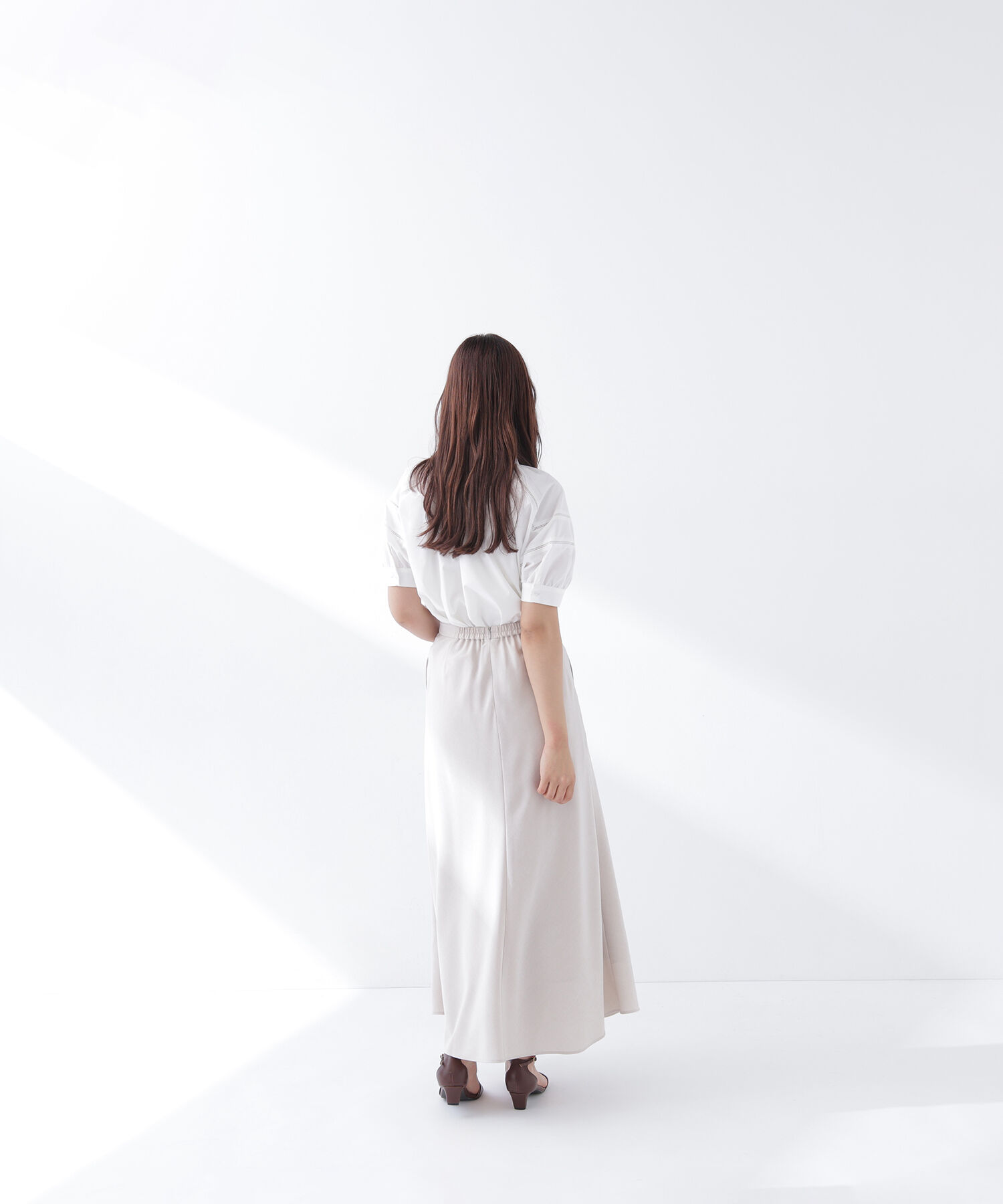  「麻調ナロースカート」|スカート|