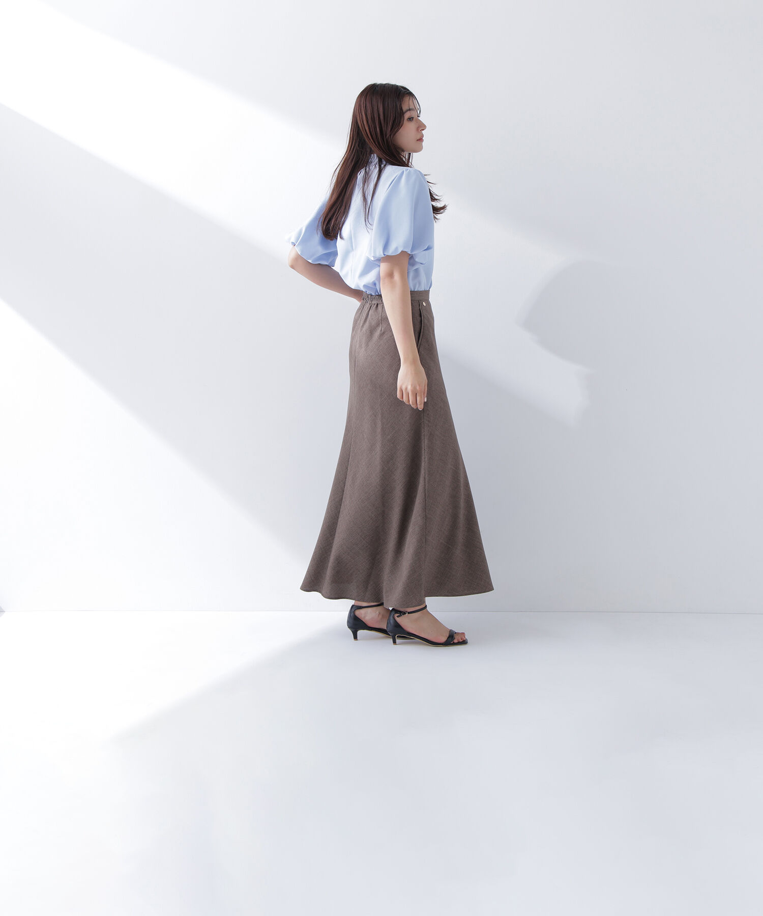  「麻調ナロースカート」|スカート|