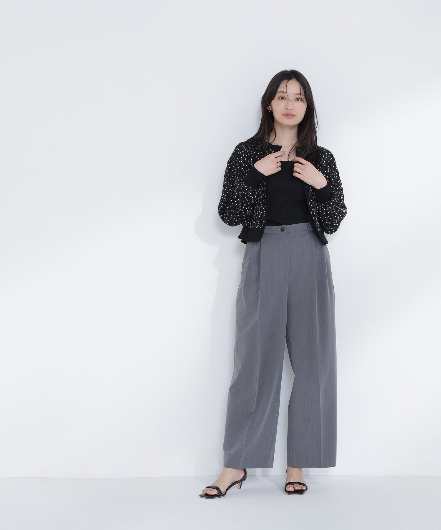  「フラワーチュール刺繍カーディガン」|ニット・セーター|