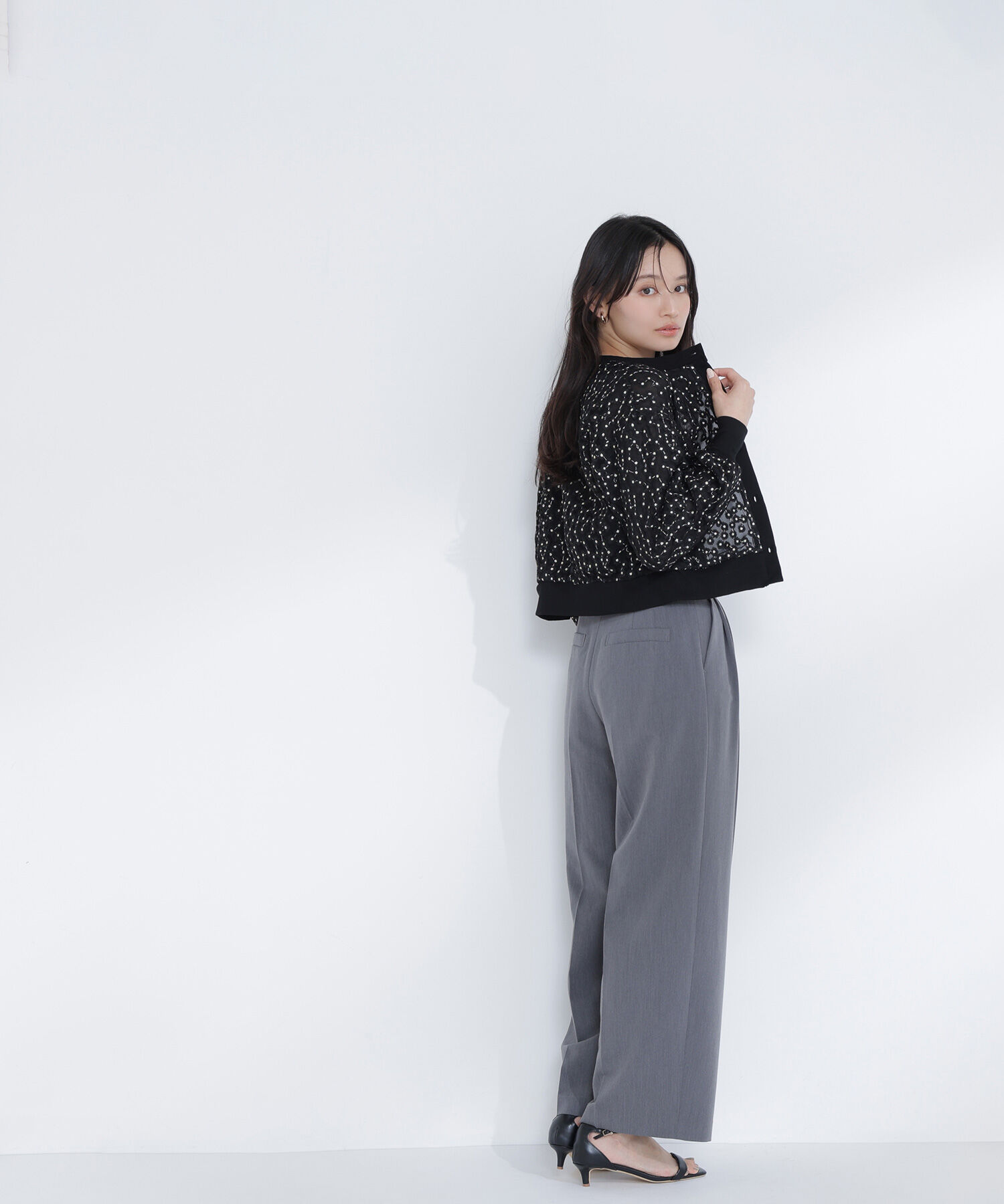  「フラワーチュール刺繍カーディガン」|ニット・セーター|