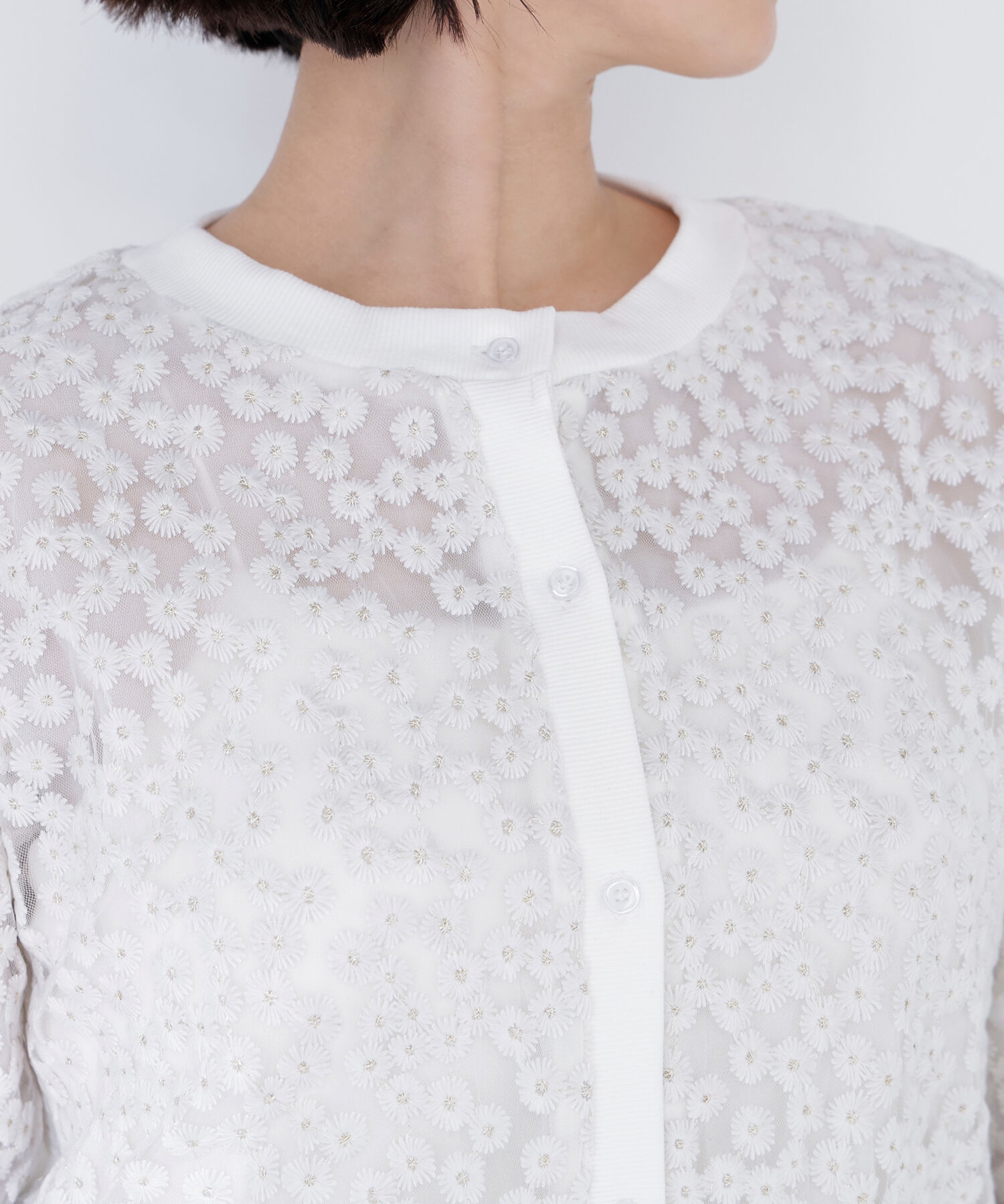  「フラワーチュール刺繍カーディガン」|ニット・セーター|