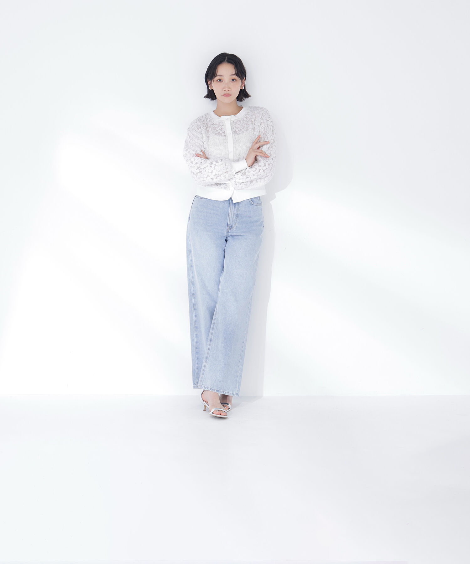  「フラワーチュール刺繍カーディガン」|ニット・セーター|